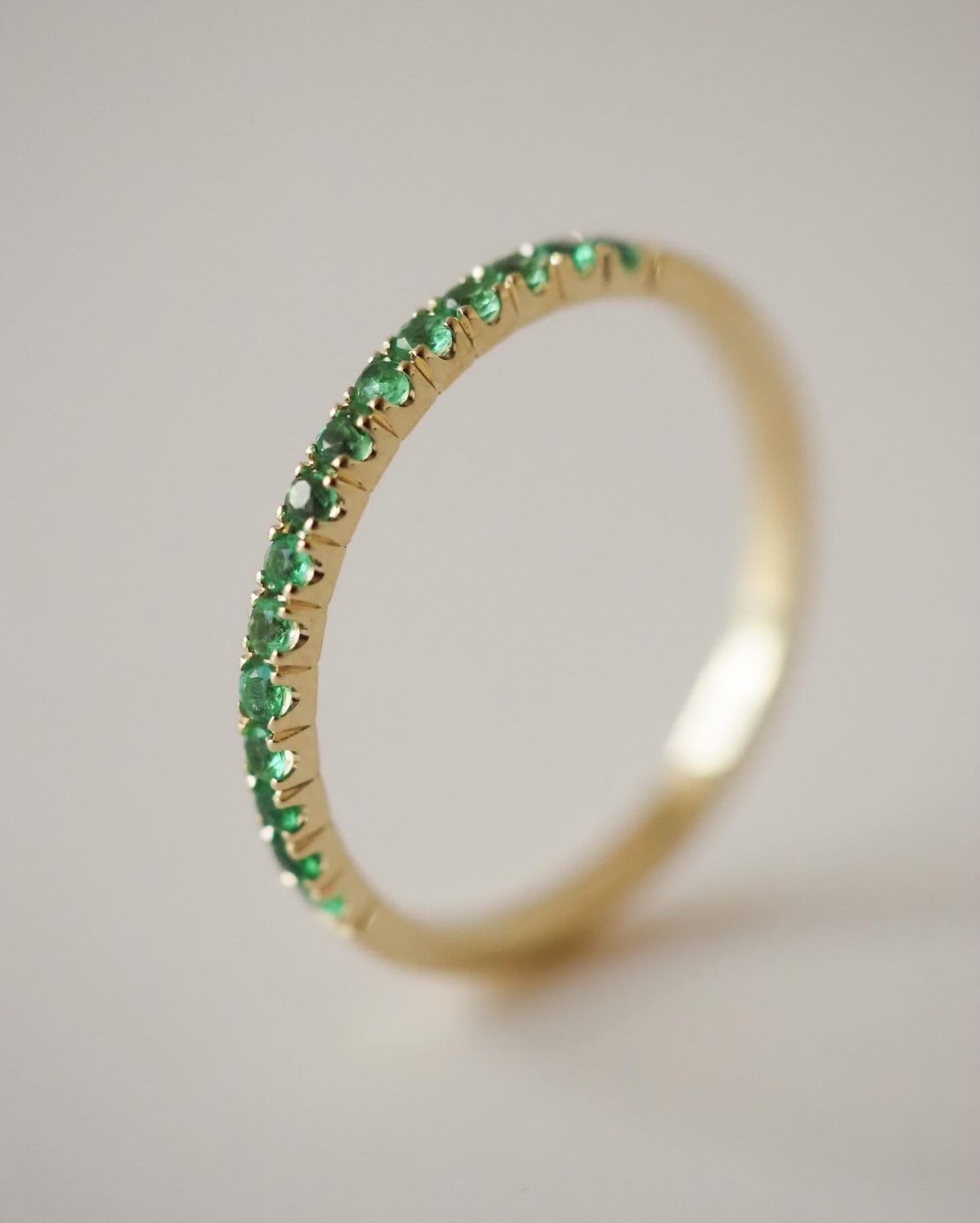 Silver Eternity Rings with Colored Gemstones