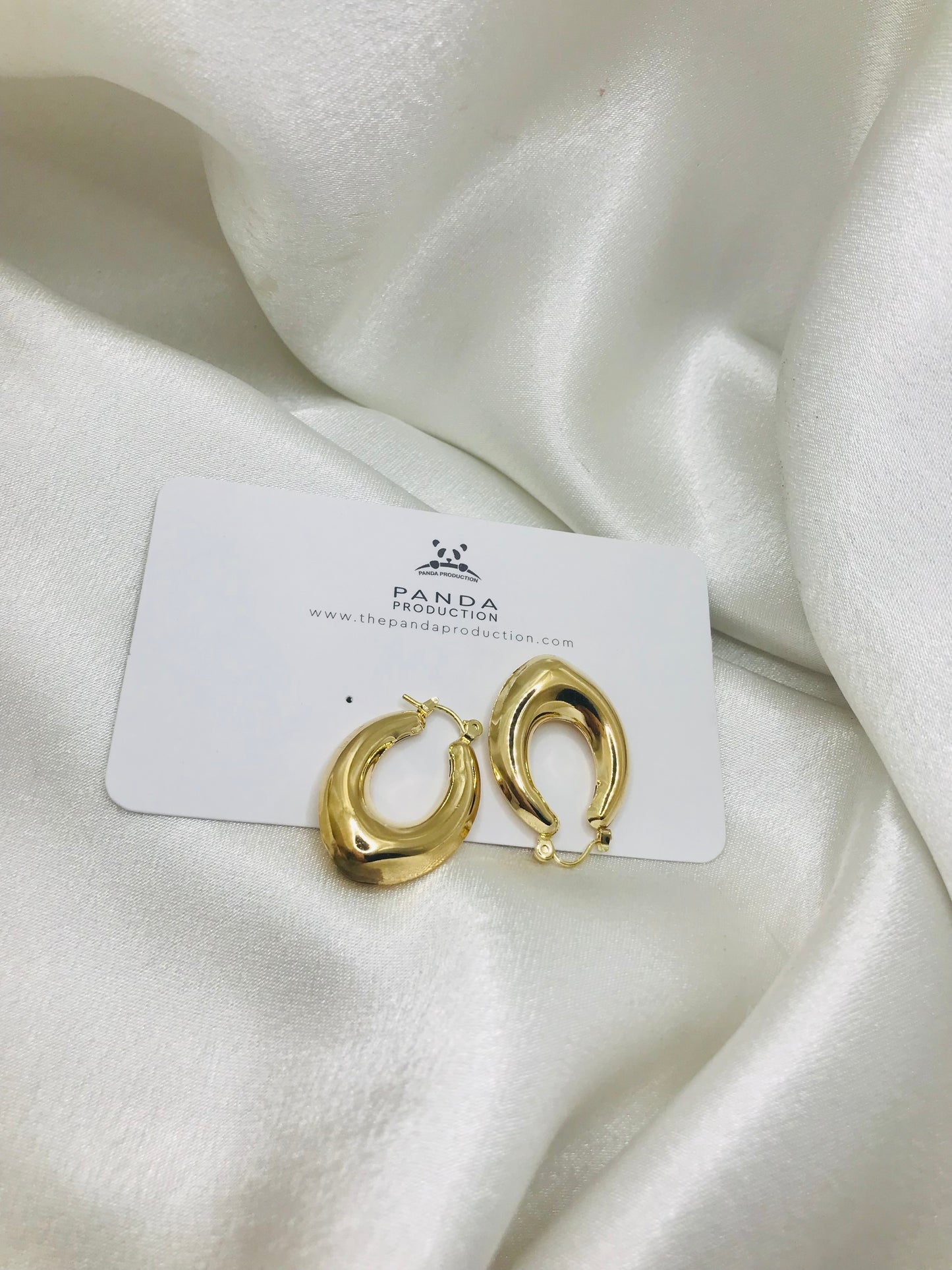 Bold Oval Gold Hoops