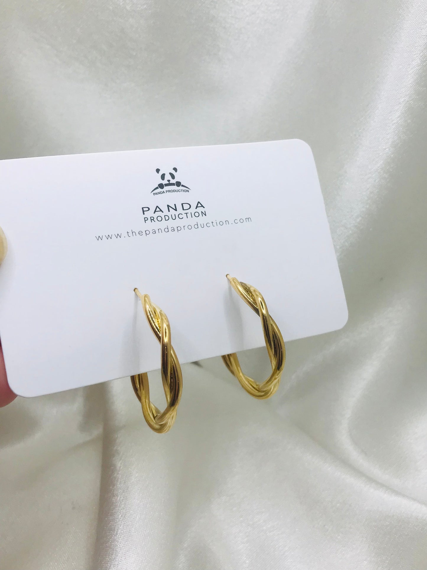 Twisted Gold Hoop Earrings