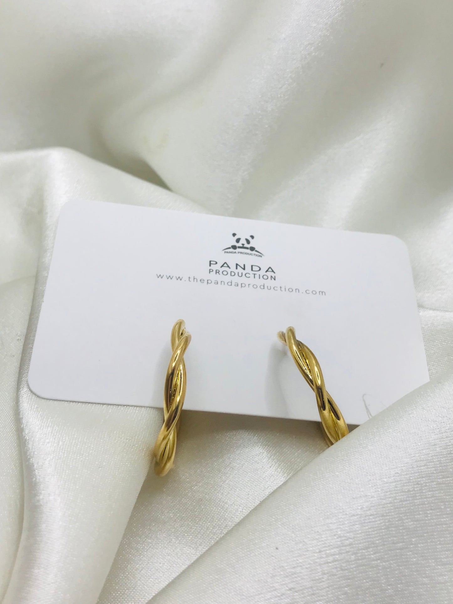 Twisted Gold Hoop Earrings