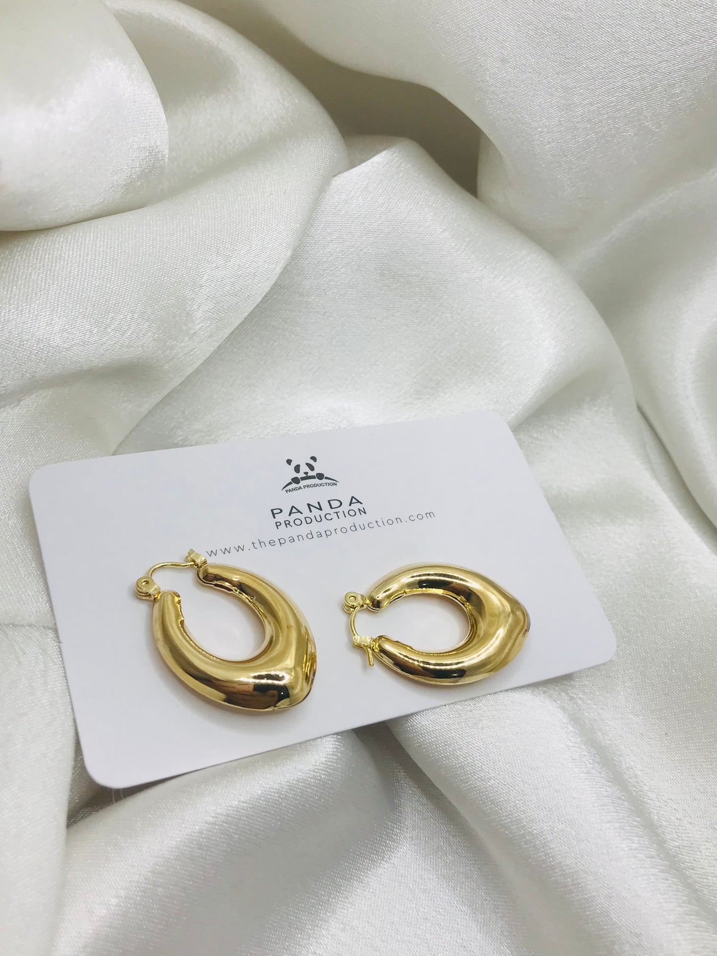 Bold Oval Gold Hoops