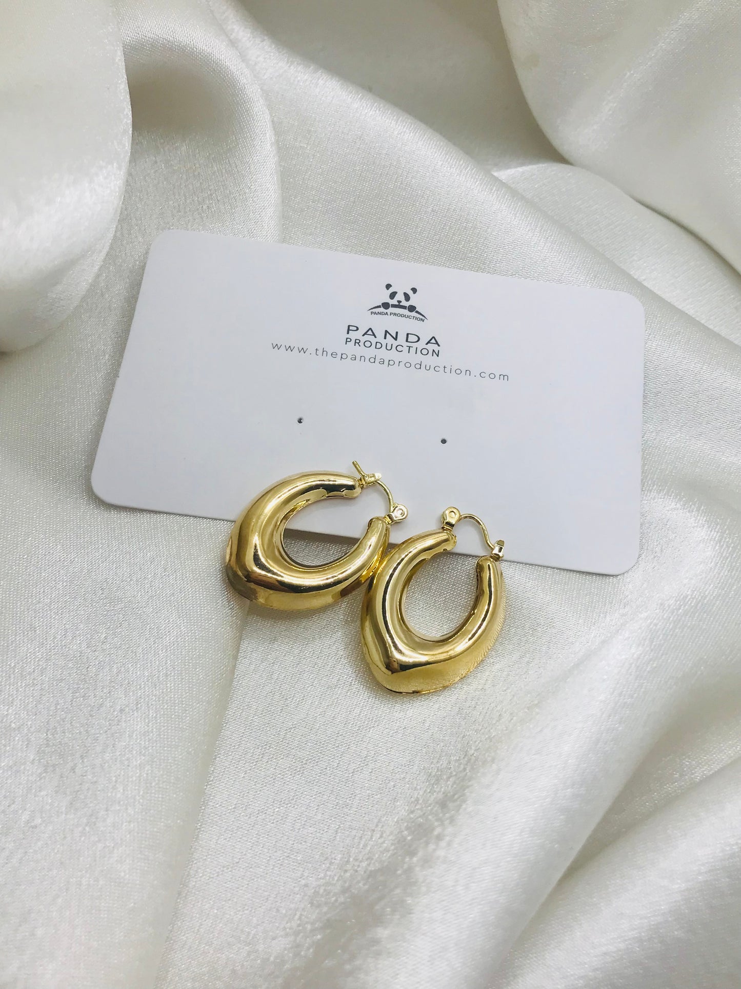 Bold Oval Gold Hoops