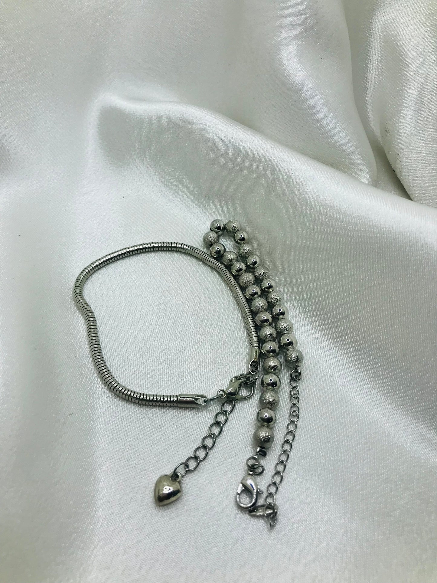 Beaded Bracelet with Anklet Set