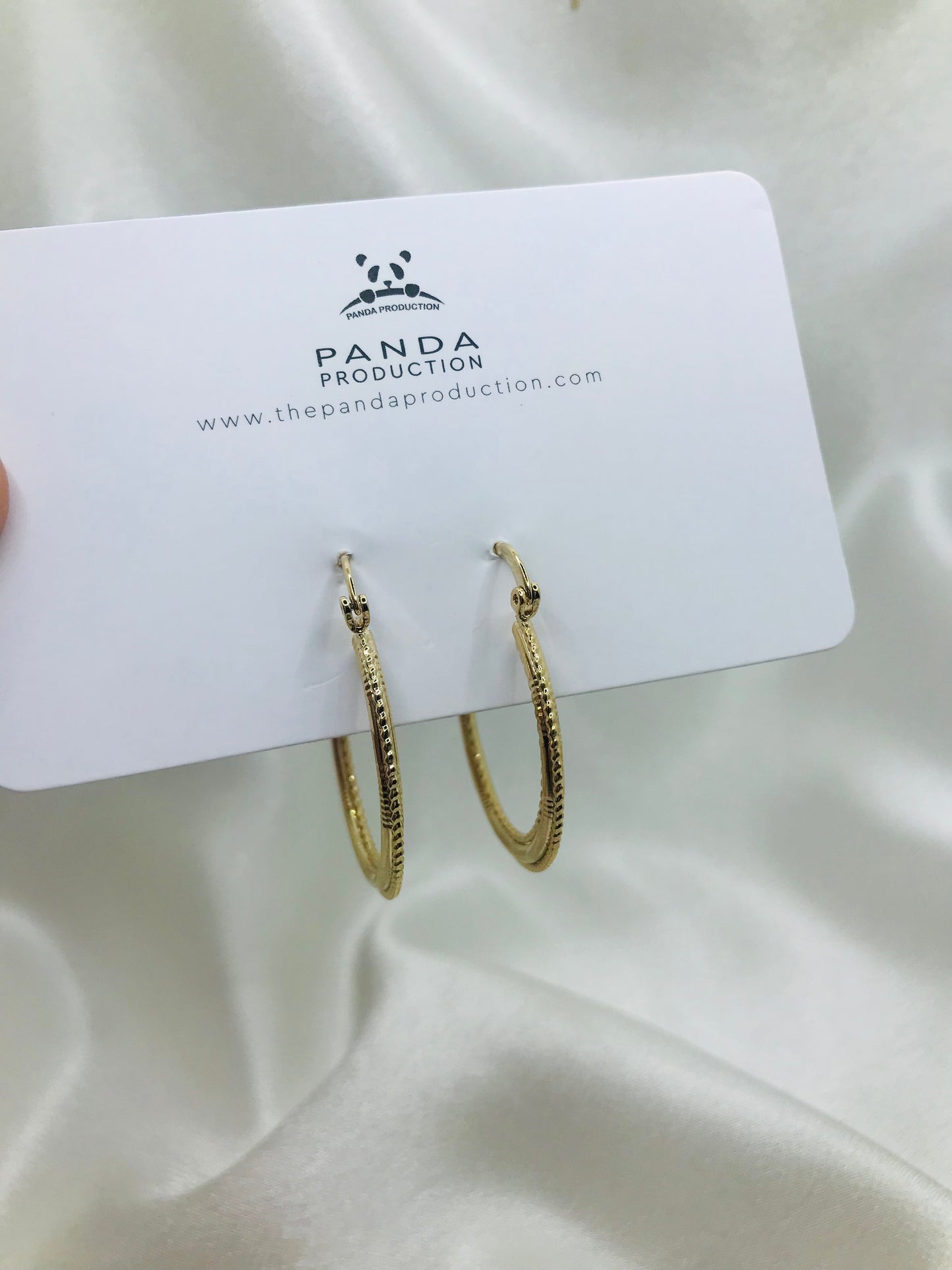 Textured Gold Hoop Earrings