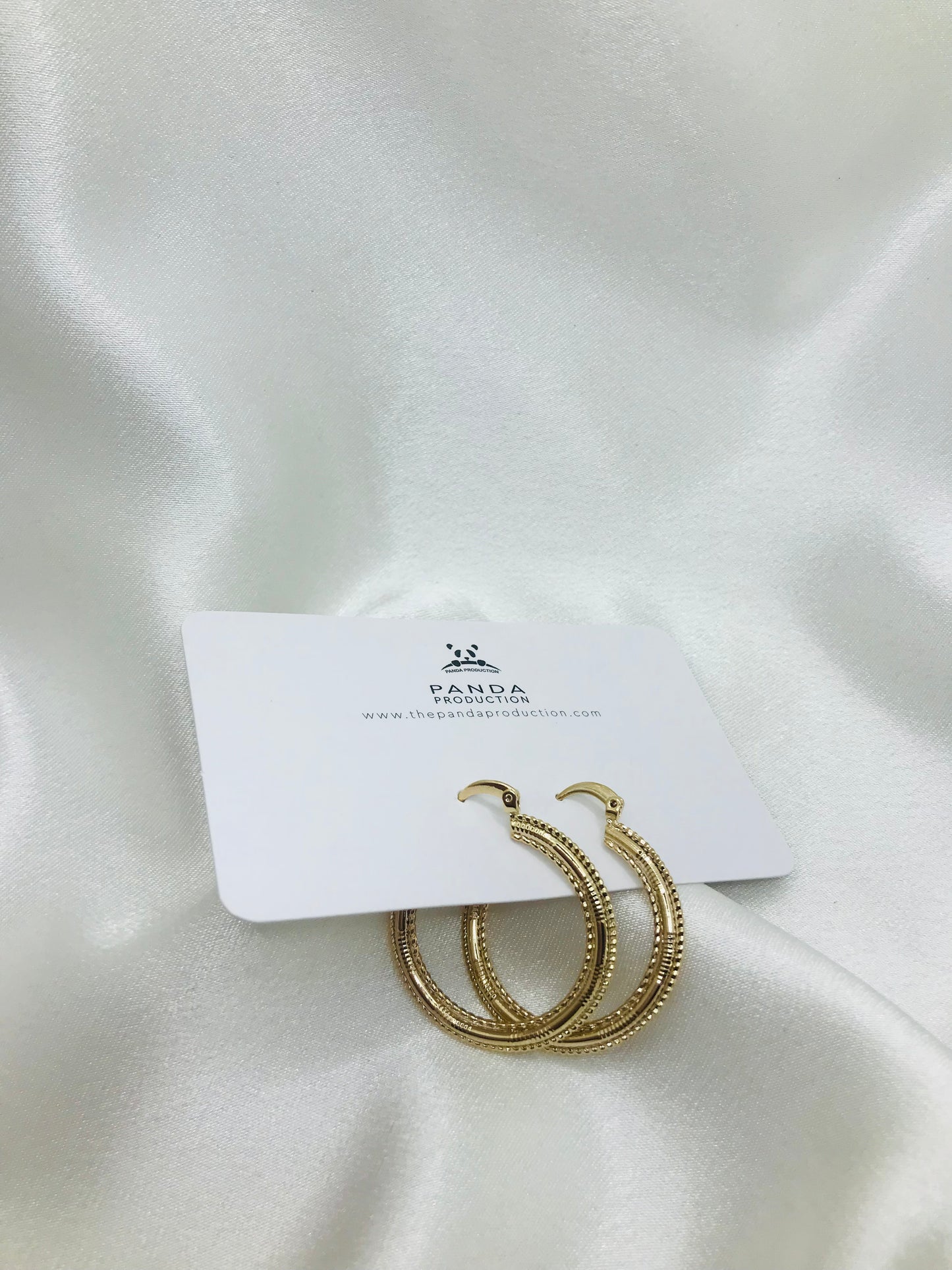 Textured Gold Hoop Earrings