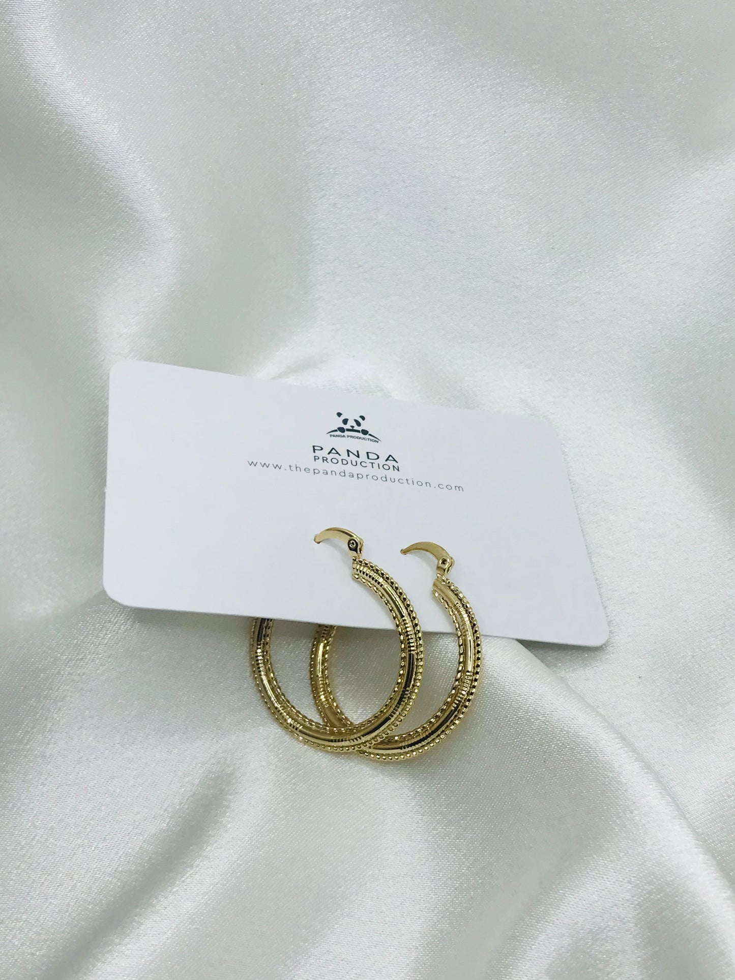 Textured Gold Hoop Earrings