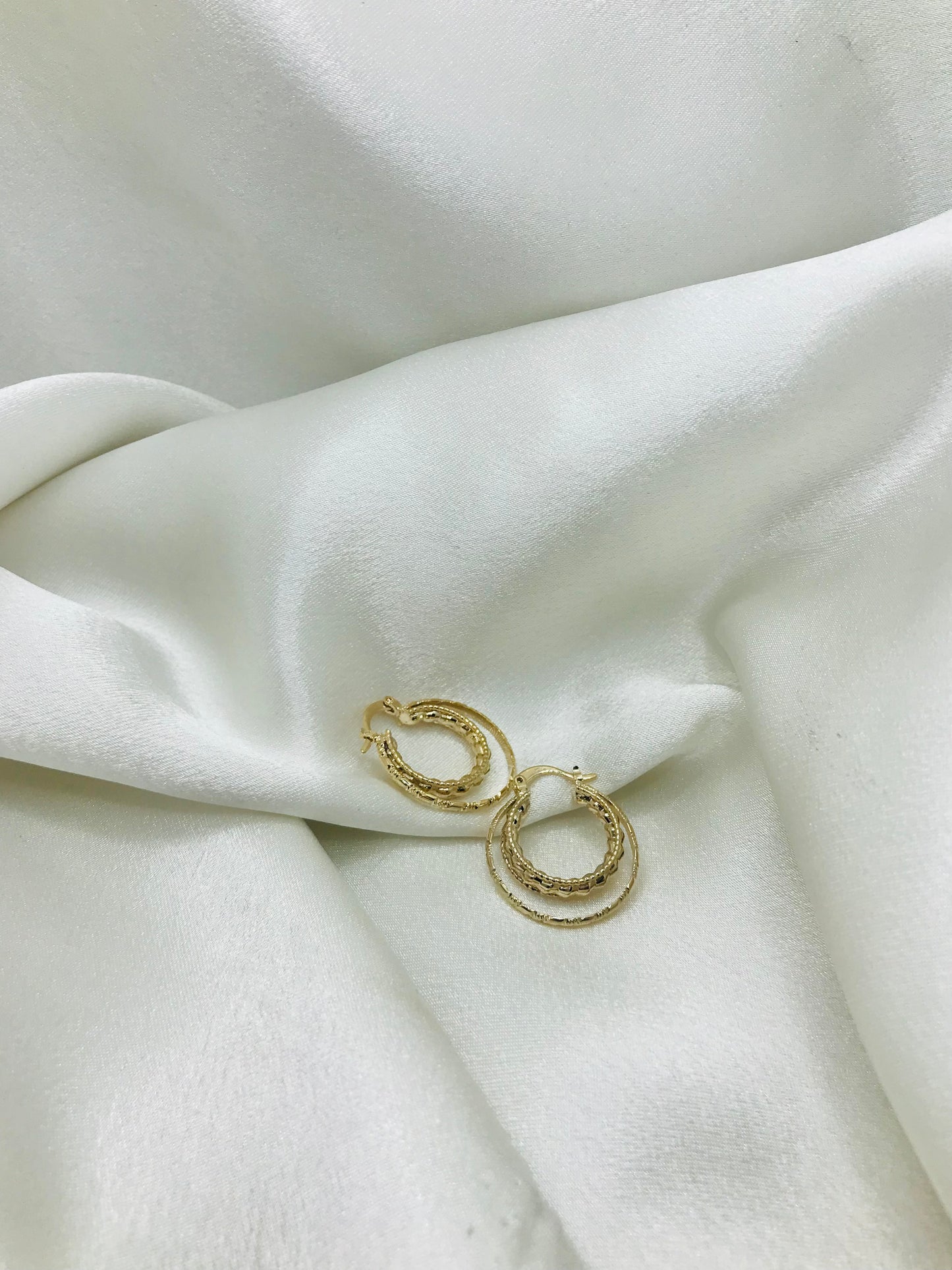 Layered Gold Hoop Earrings