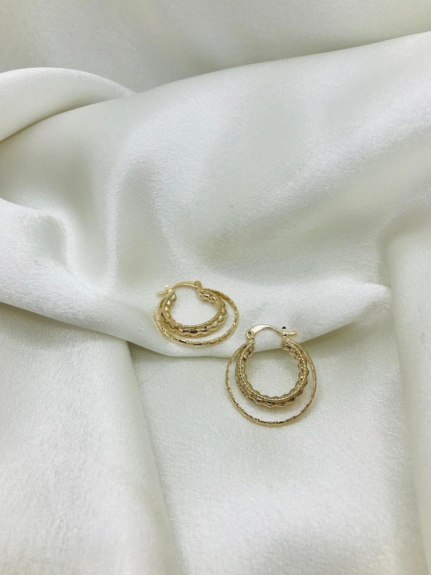 Layered Gold Hoop Earrings