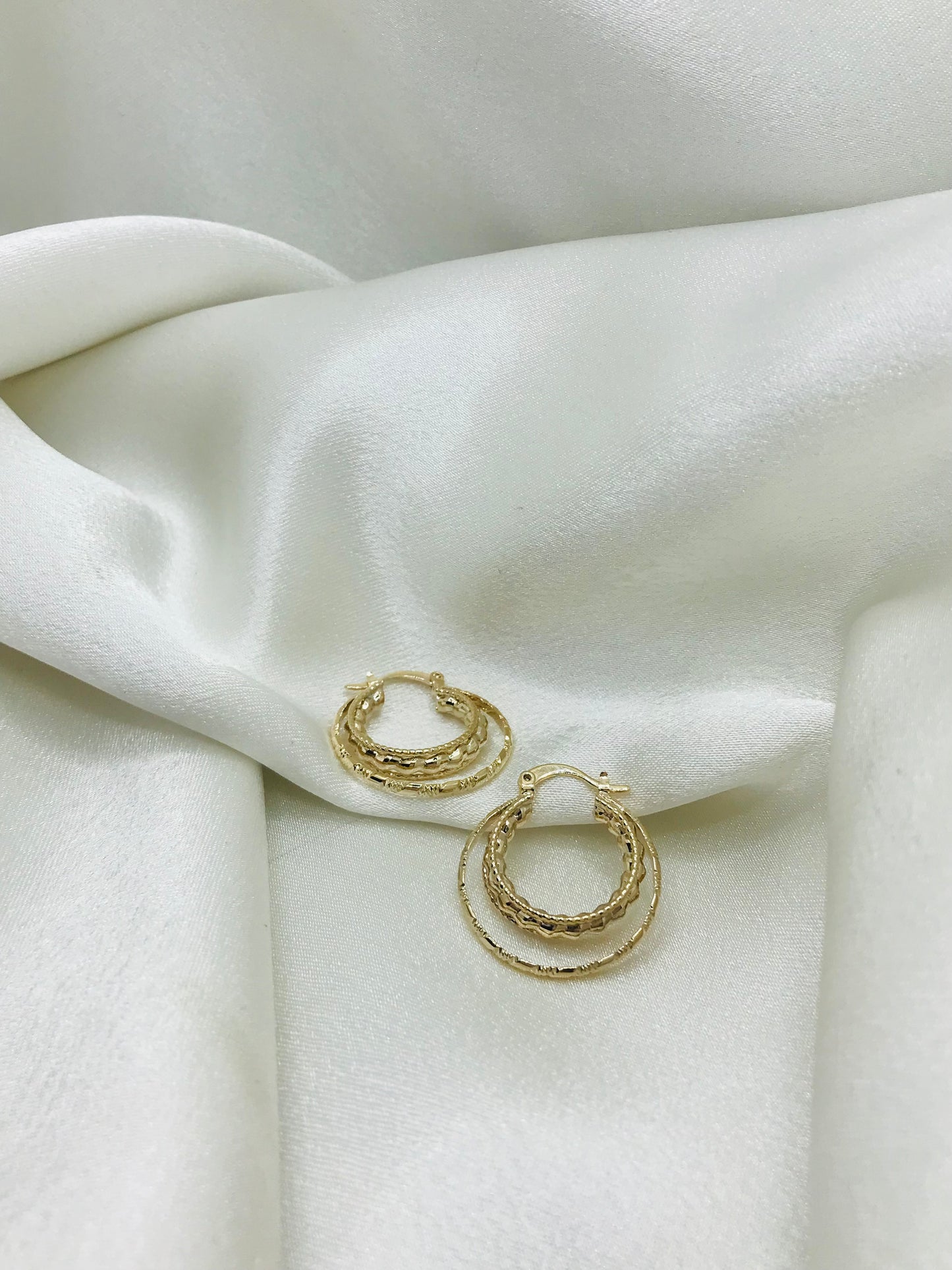 Layered Gold Hoop Earrings