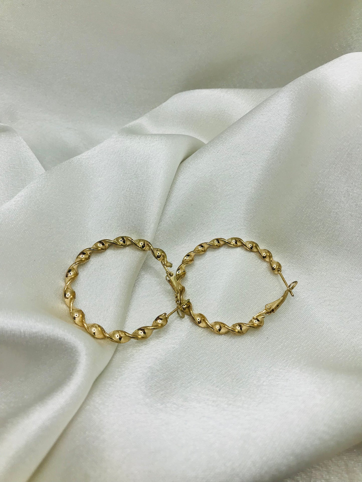 Rope Design Gold Hoops