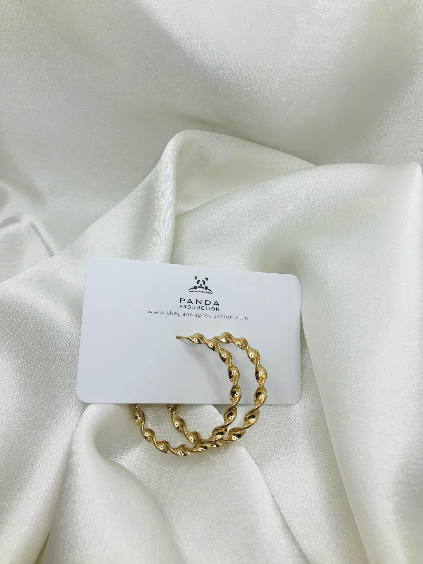 Rope Design Gold Hoops