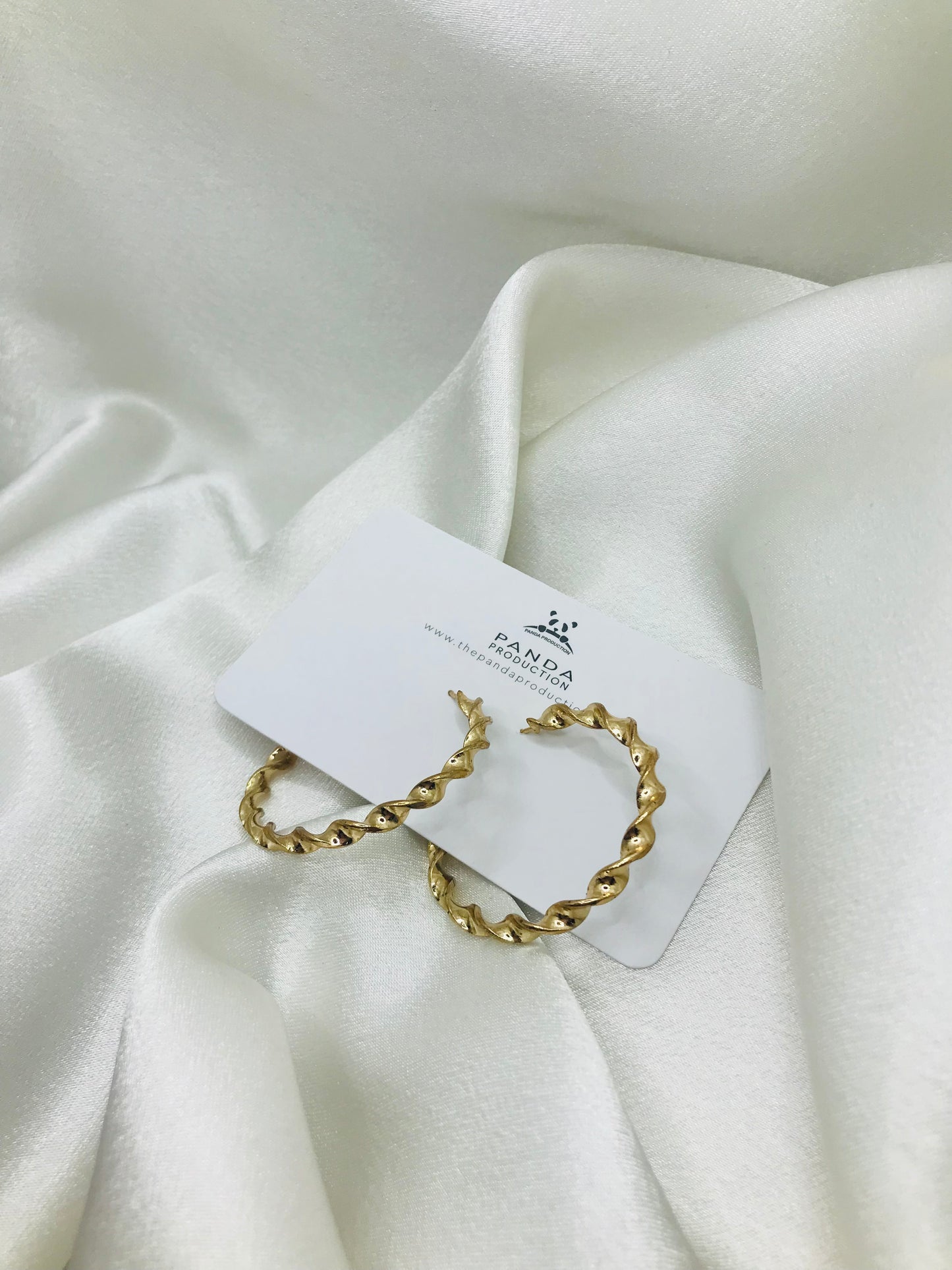 Rope Design Gold Hoops