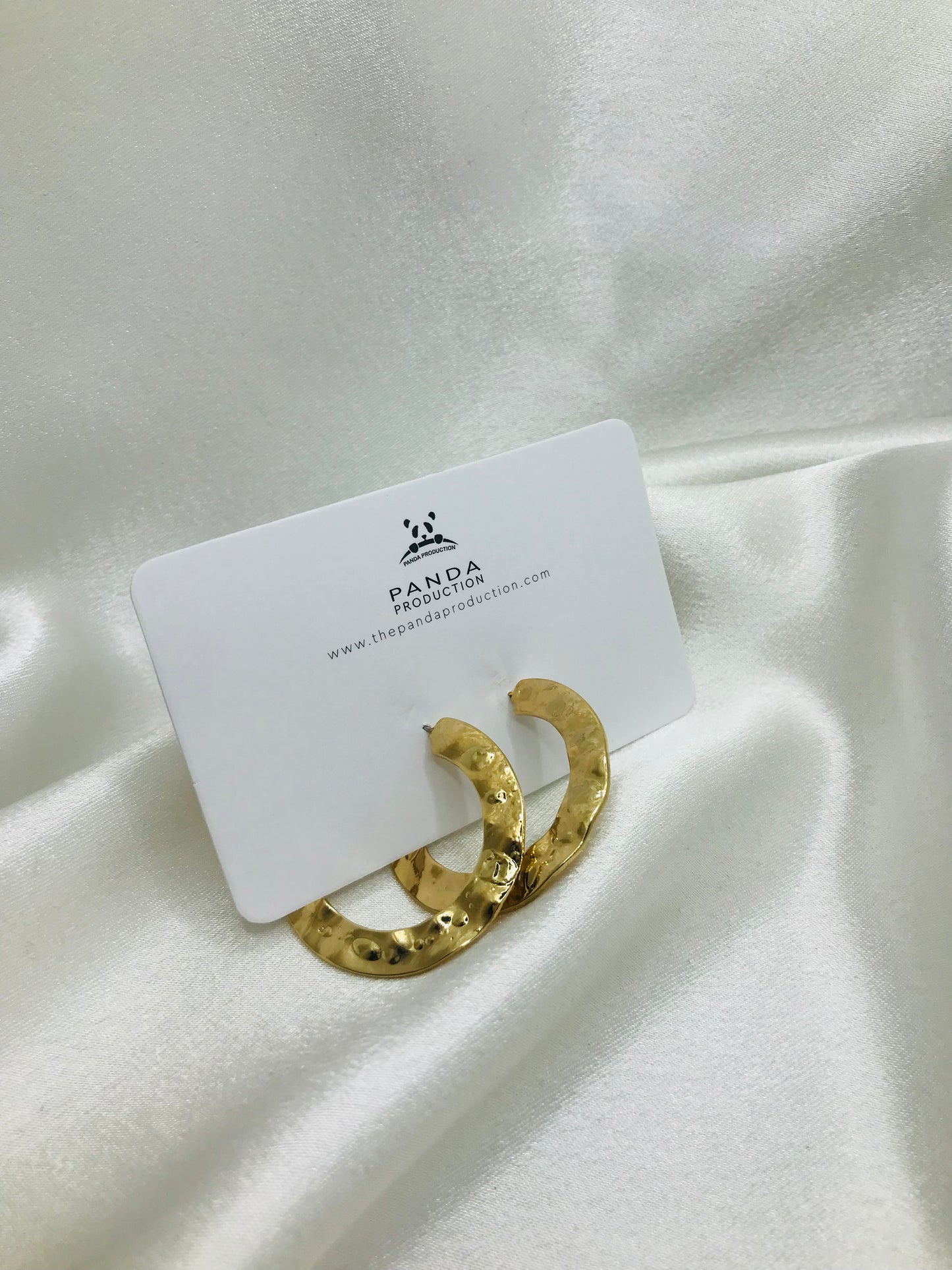 Hammered Gold Hoop Earrings