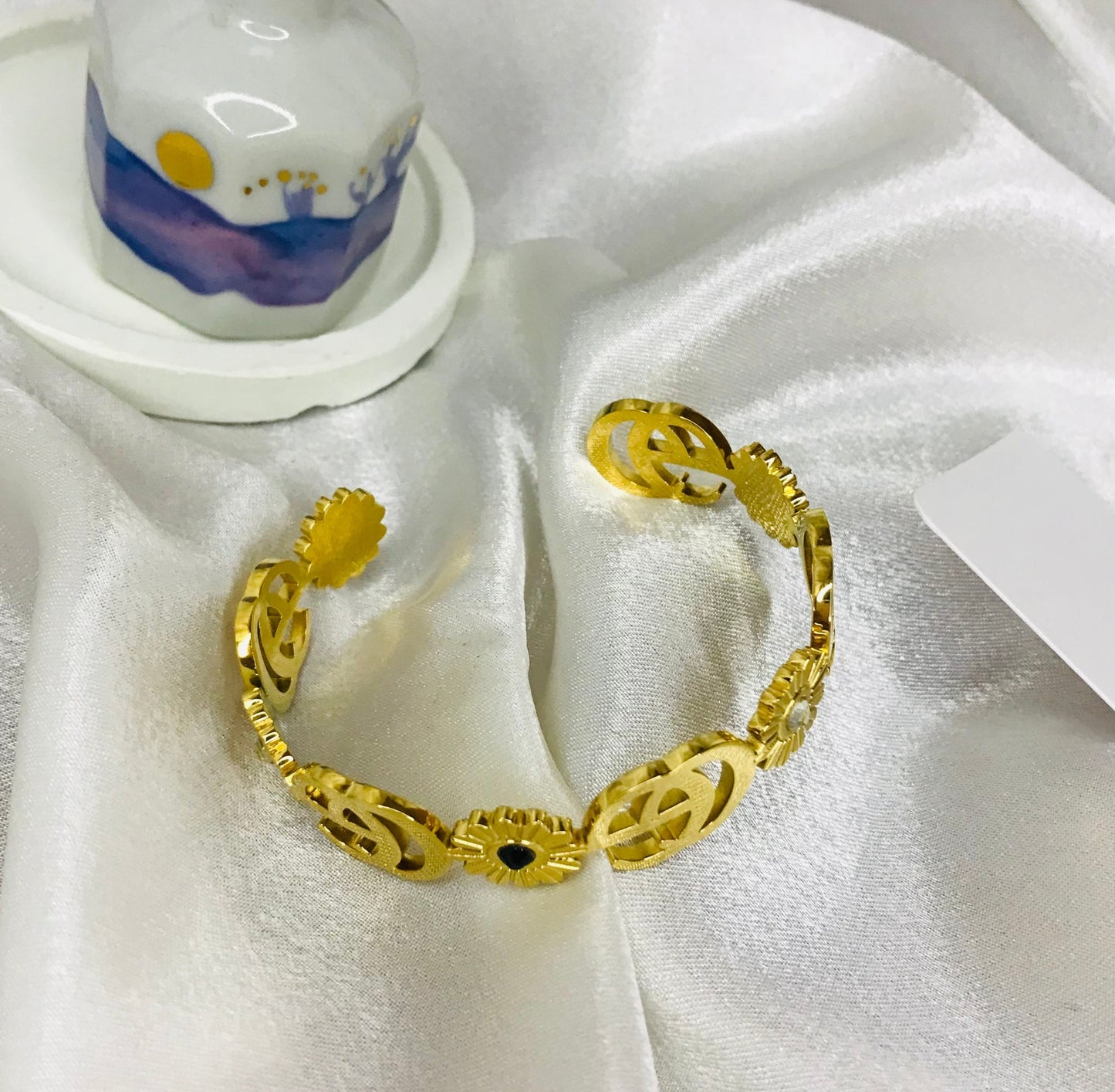 Gold-Tone GG Logo Cuff Bracelet