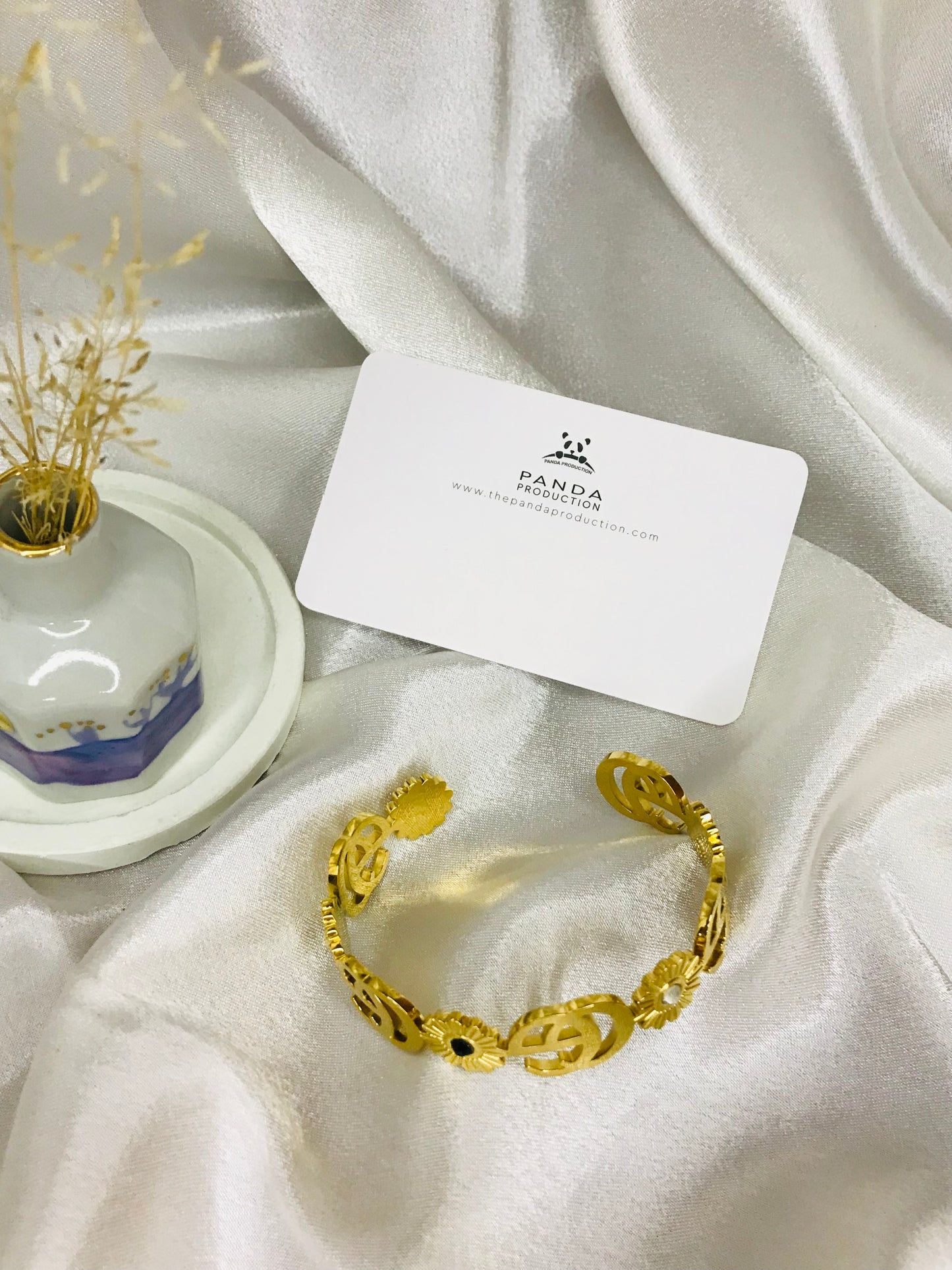 Gold-Tone GG Logo Cuff Bracelet