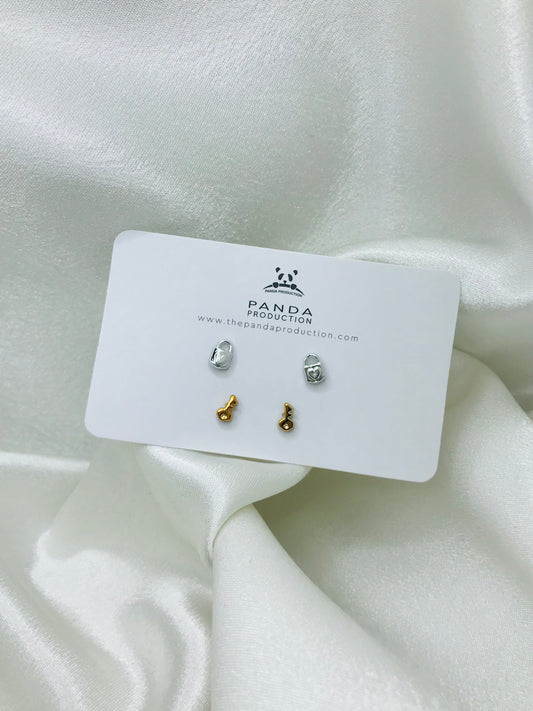 Key Lock Ear-stud