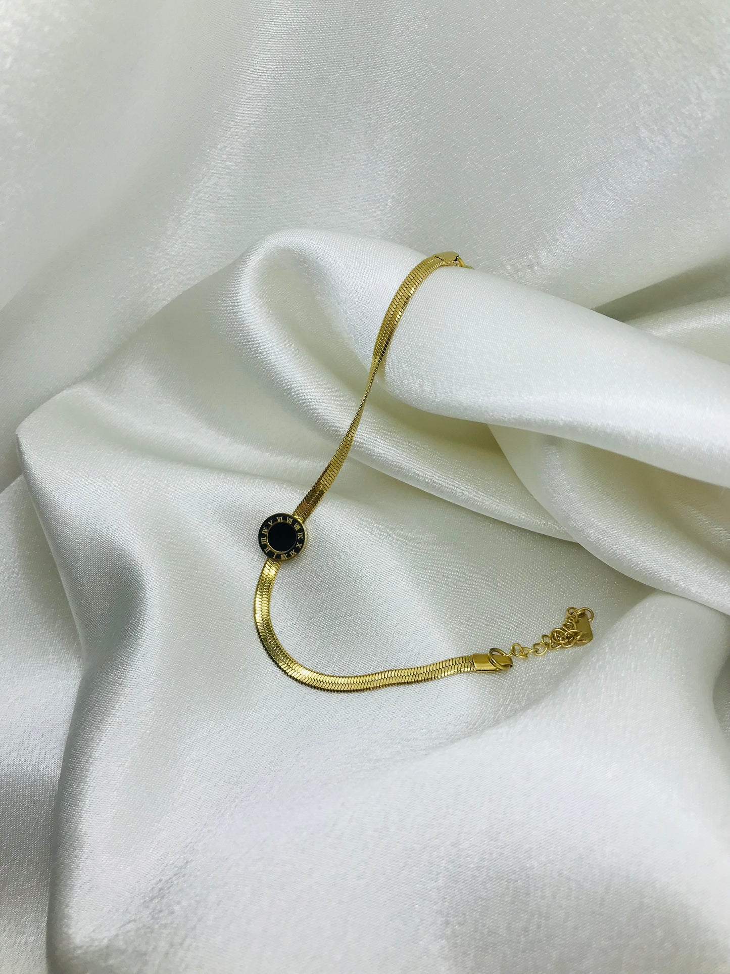 Roman Black Dot Bracelet