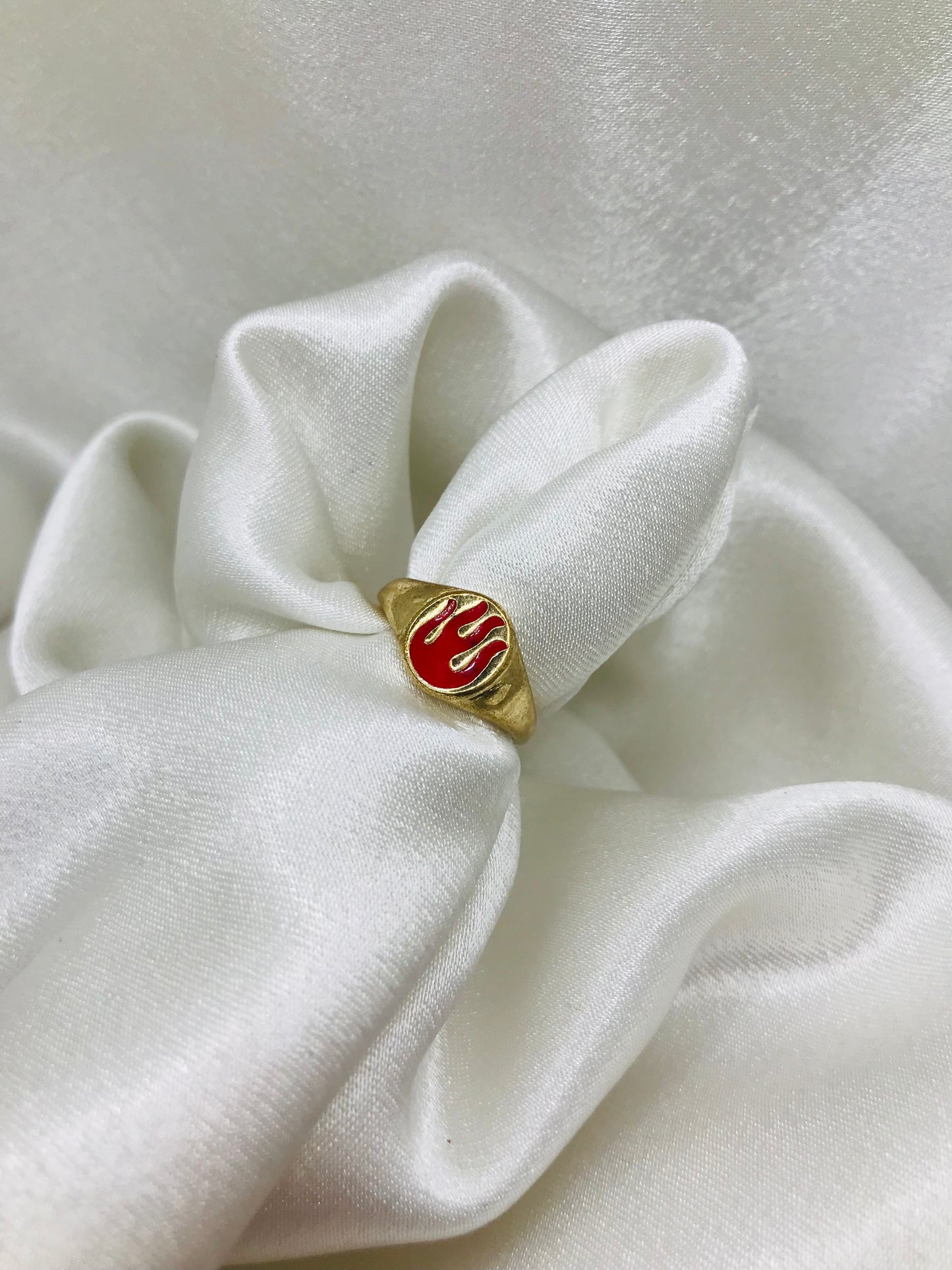 Gold-Toned Flame Detail Ring