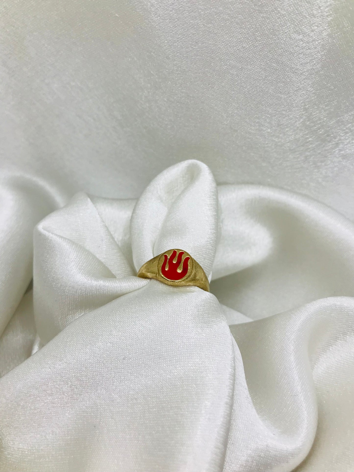 Gold-Toned Flame Detail Ring