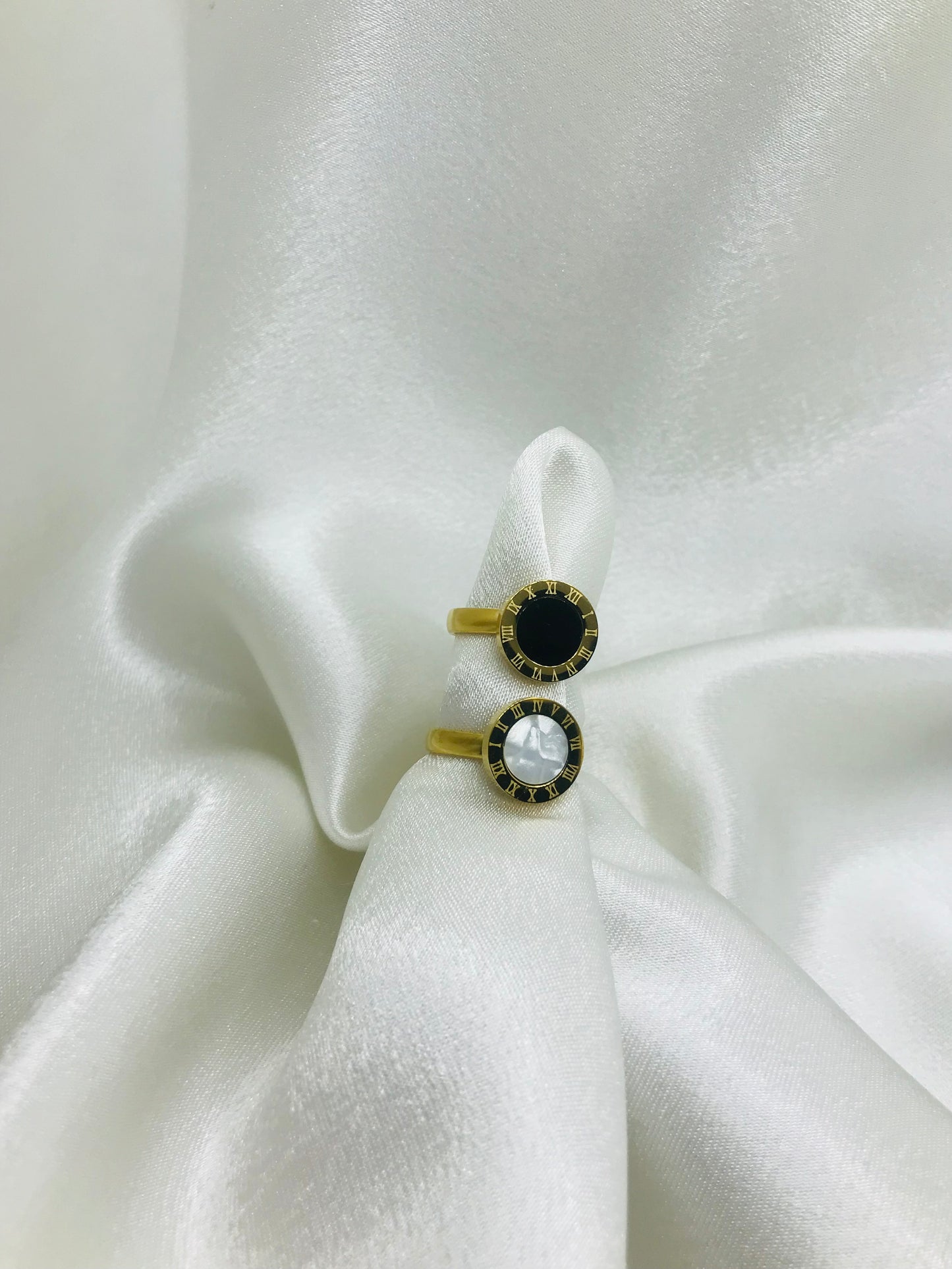Roman Geometrical Stainless Rings
