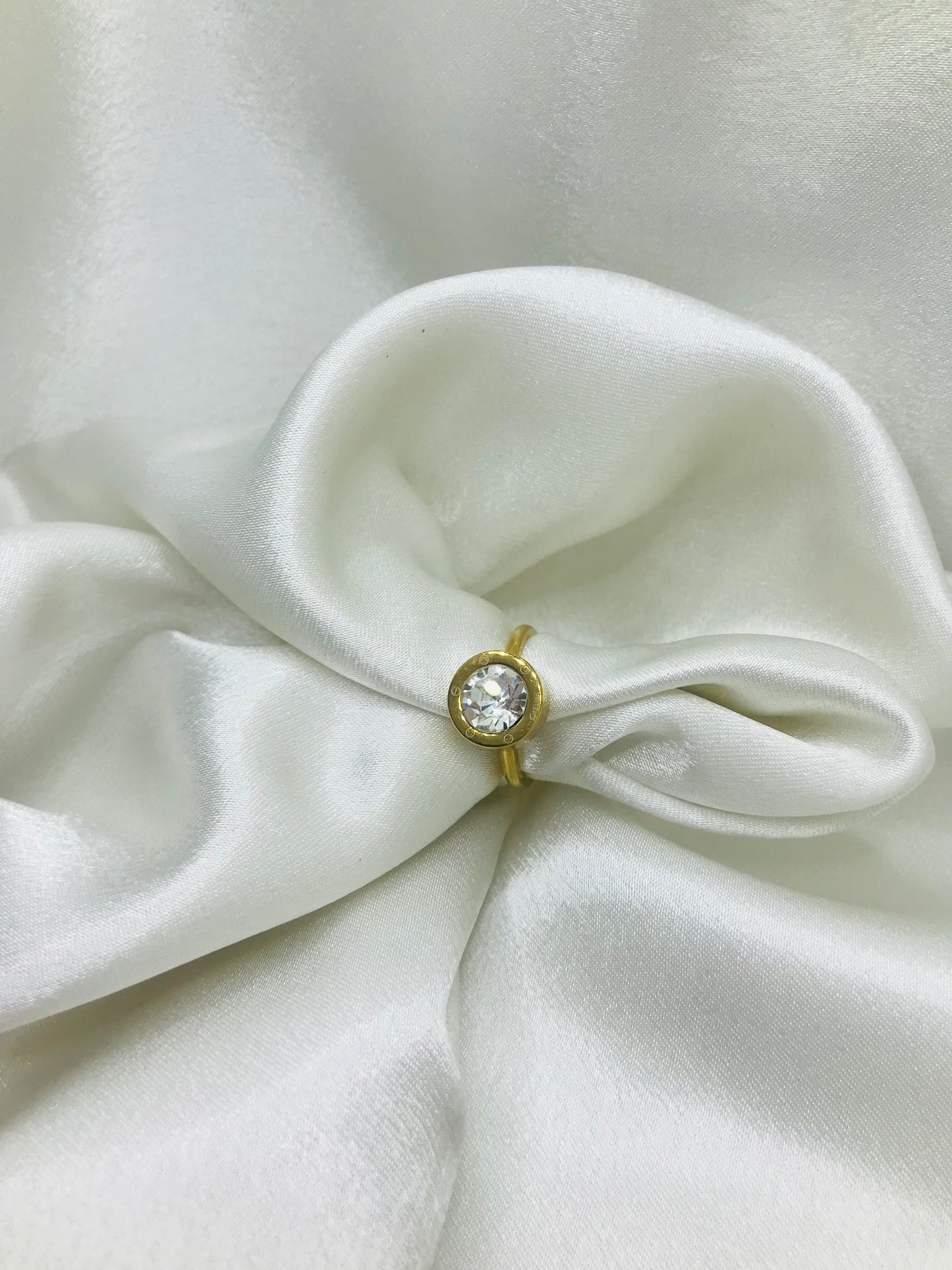 Cartier Inspired Round Gold Ring