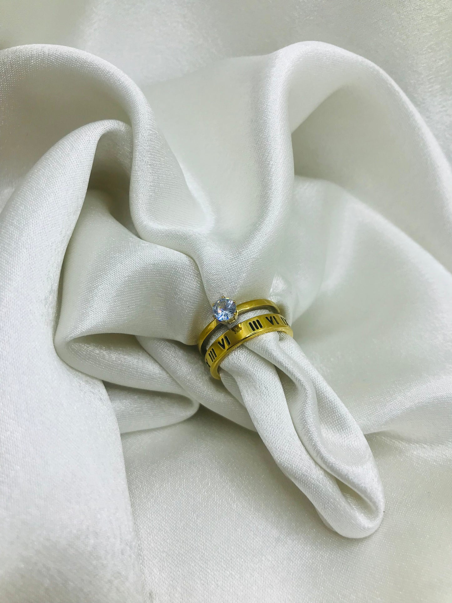 Two Layer Roman Numeral Ring