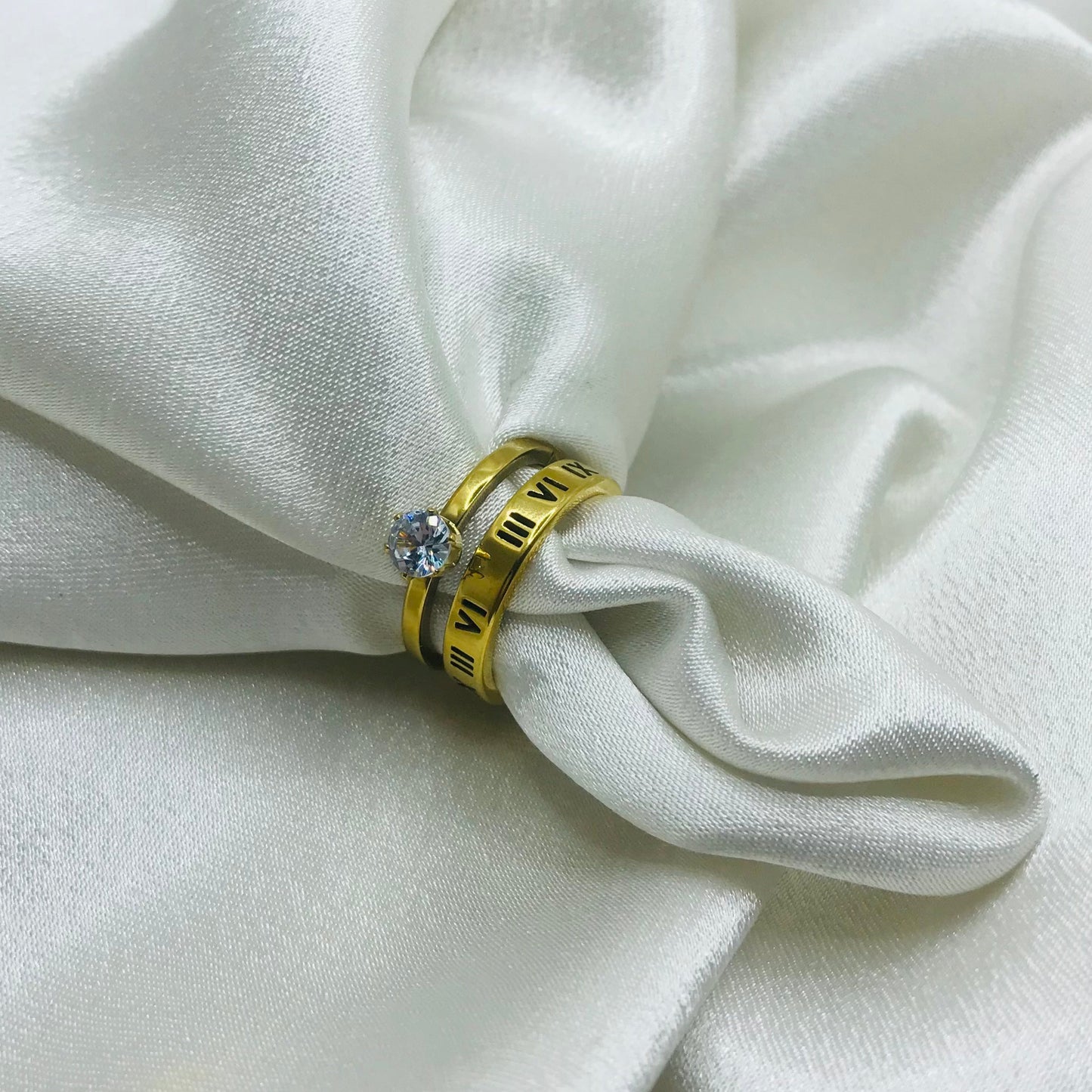Two Layer Roman Numeral Ring