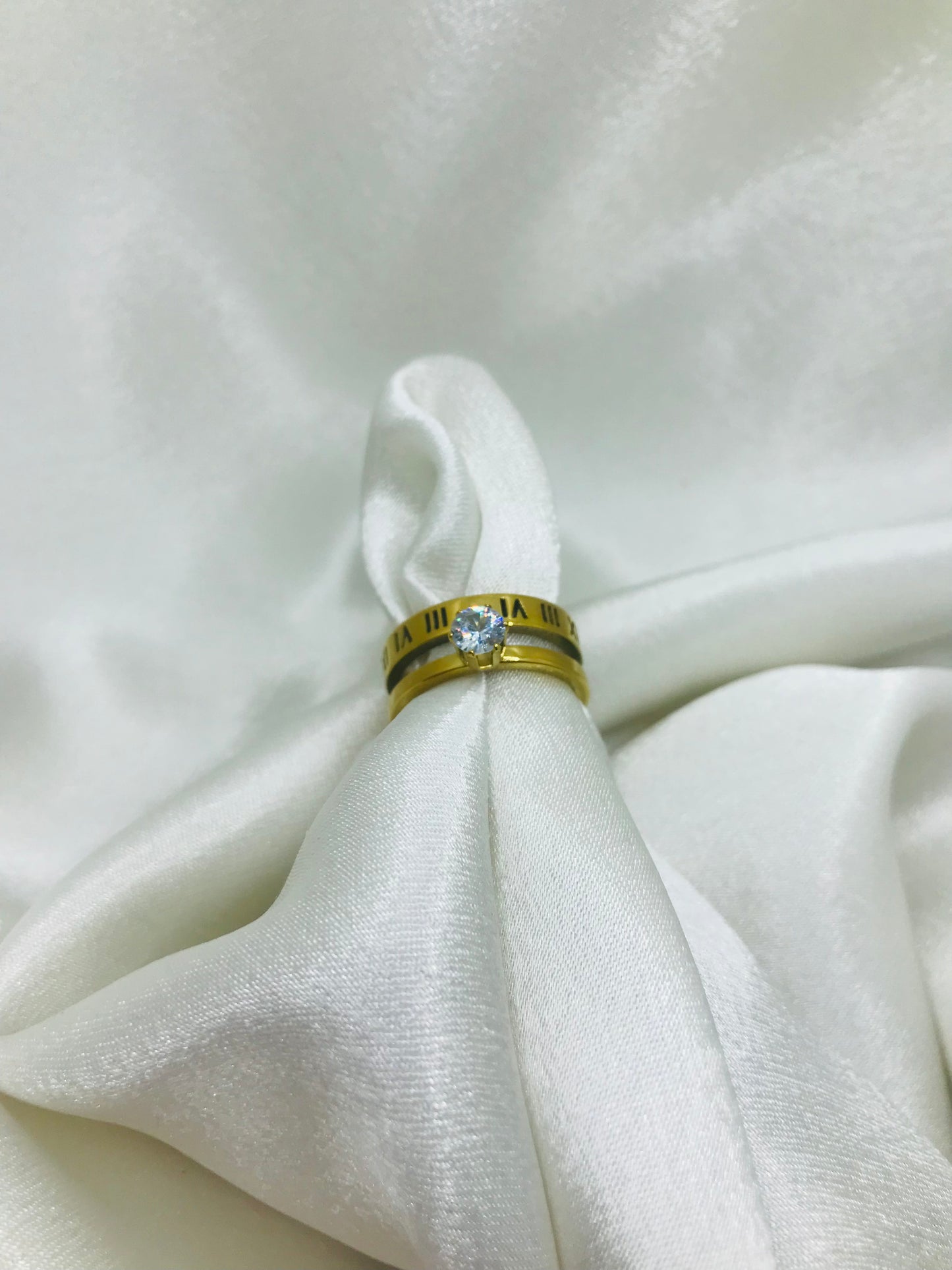 Two Layer Roman Numeral Ring