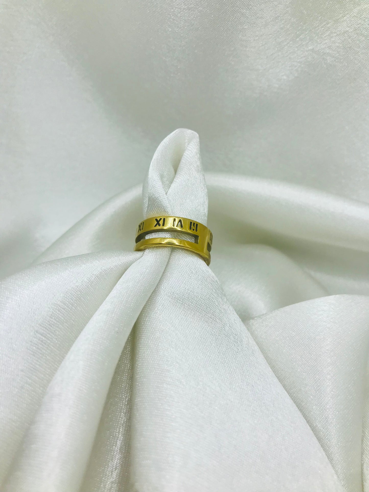 Two Layer Roman Numeral Ring