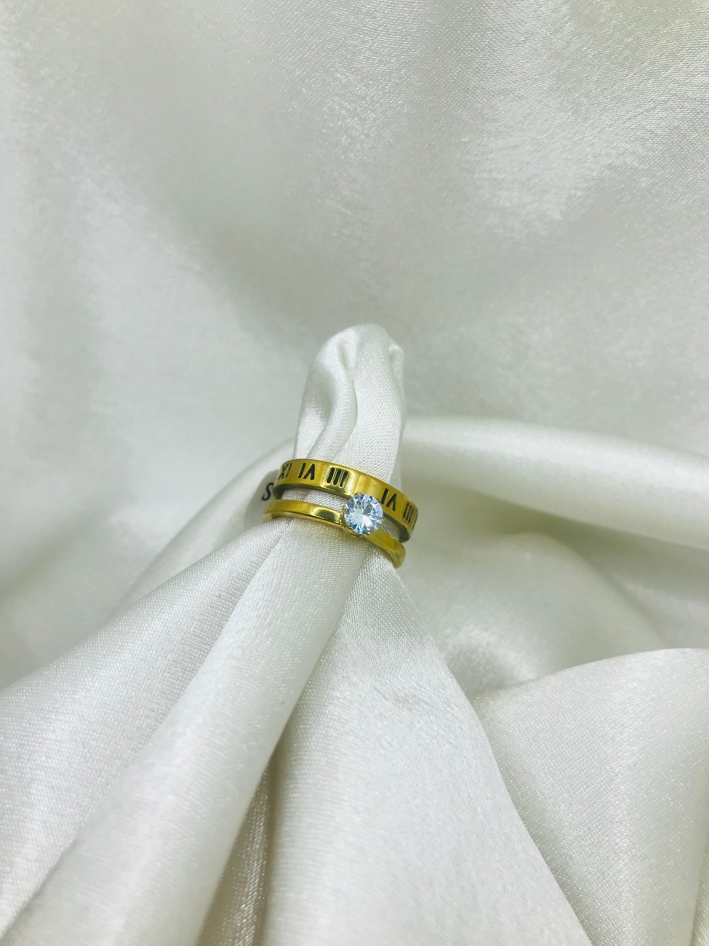 Two Layer Roman Numeral Ring