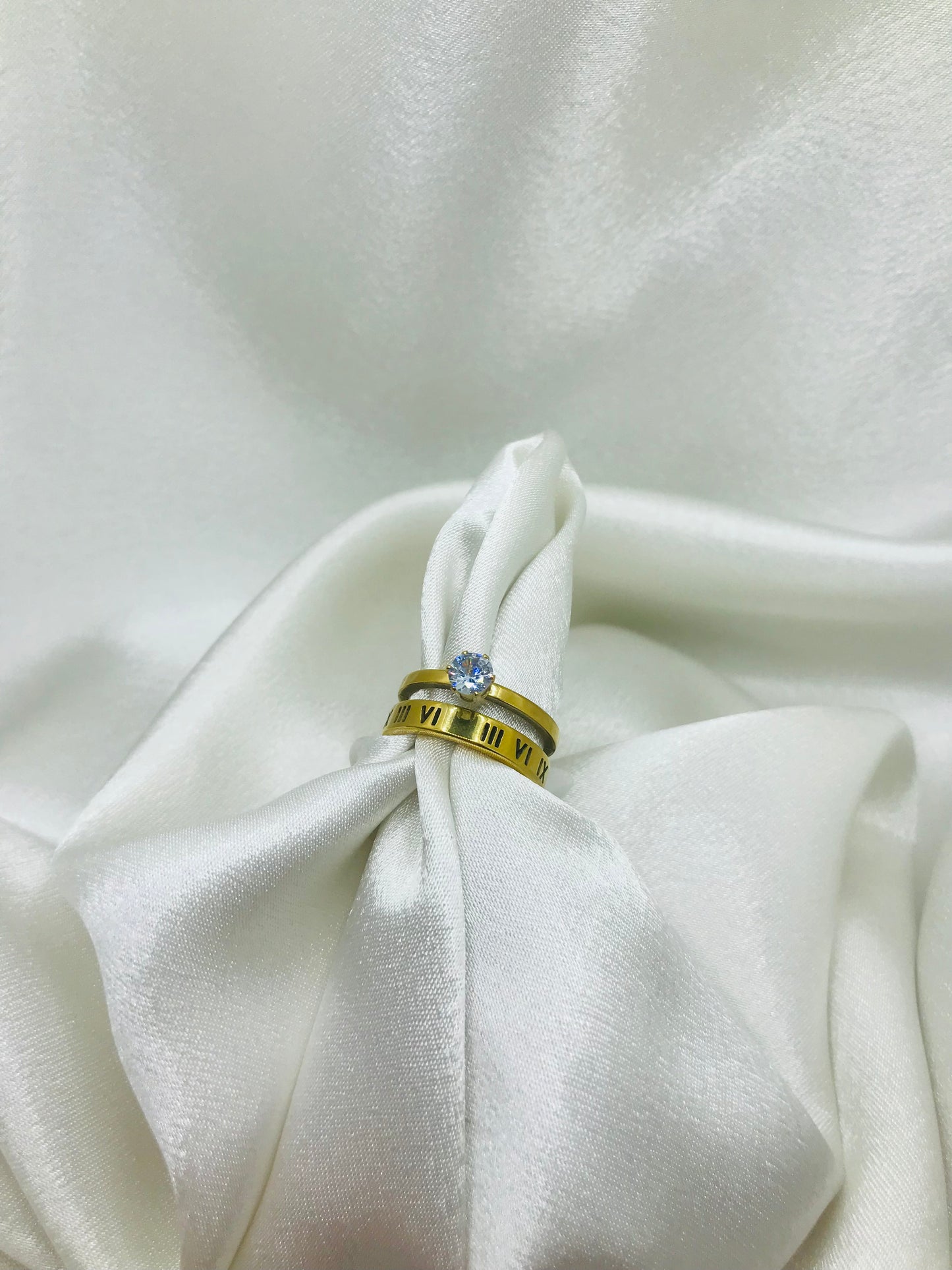 Two Layer Roman Numeral Ring
