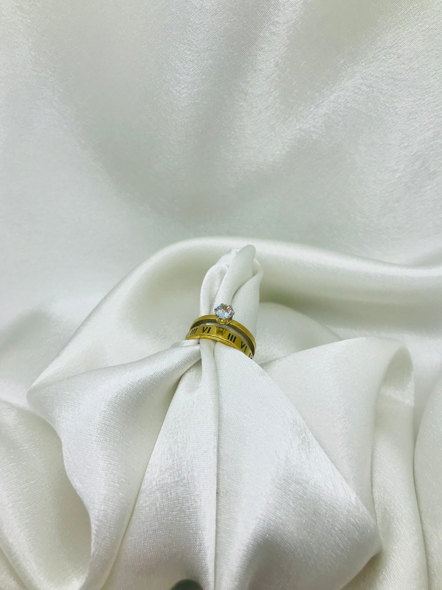 Two Layer Roman Numeral Ring