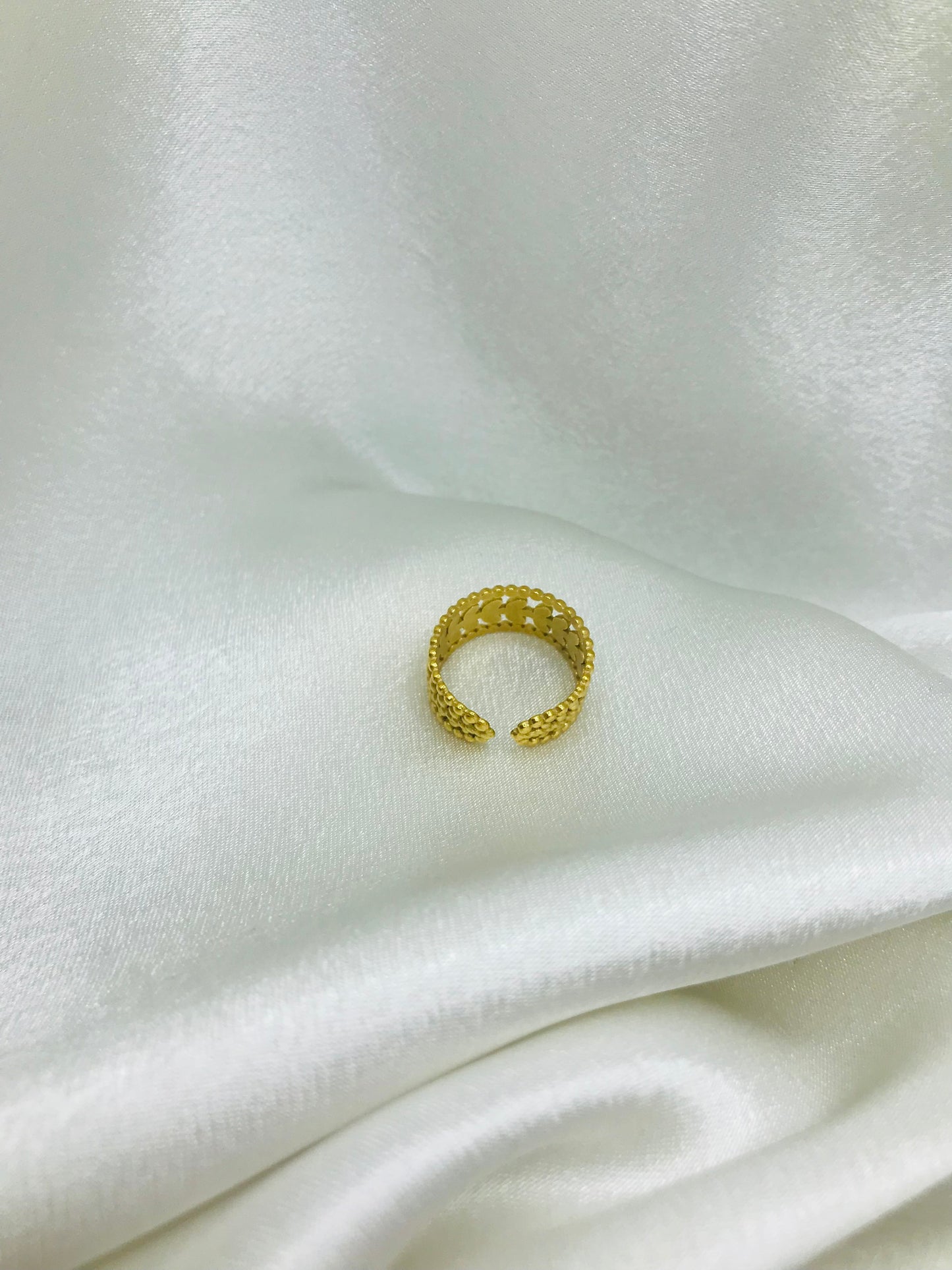 Vintage Open Leaf Ring