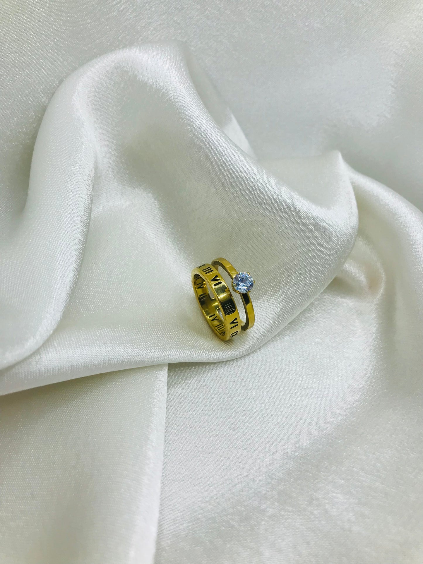 Two Layer Roman Numeral Ring