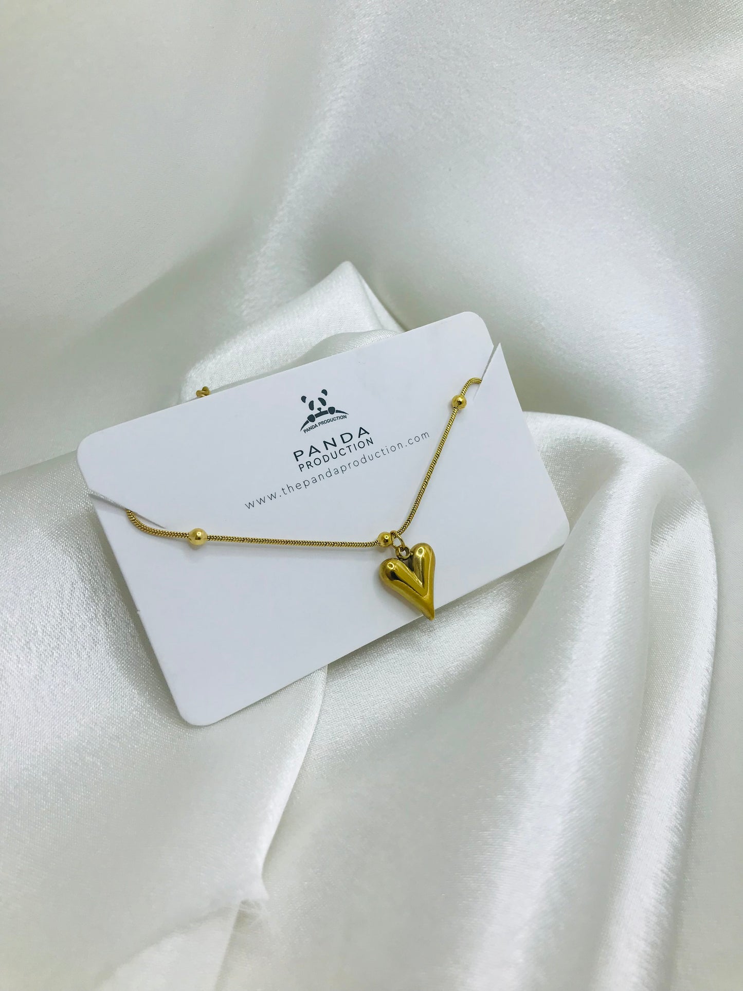 Gold Heart Charm Brecelet