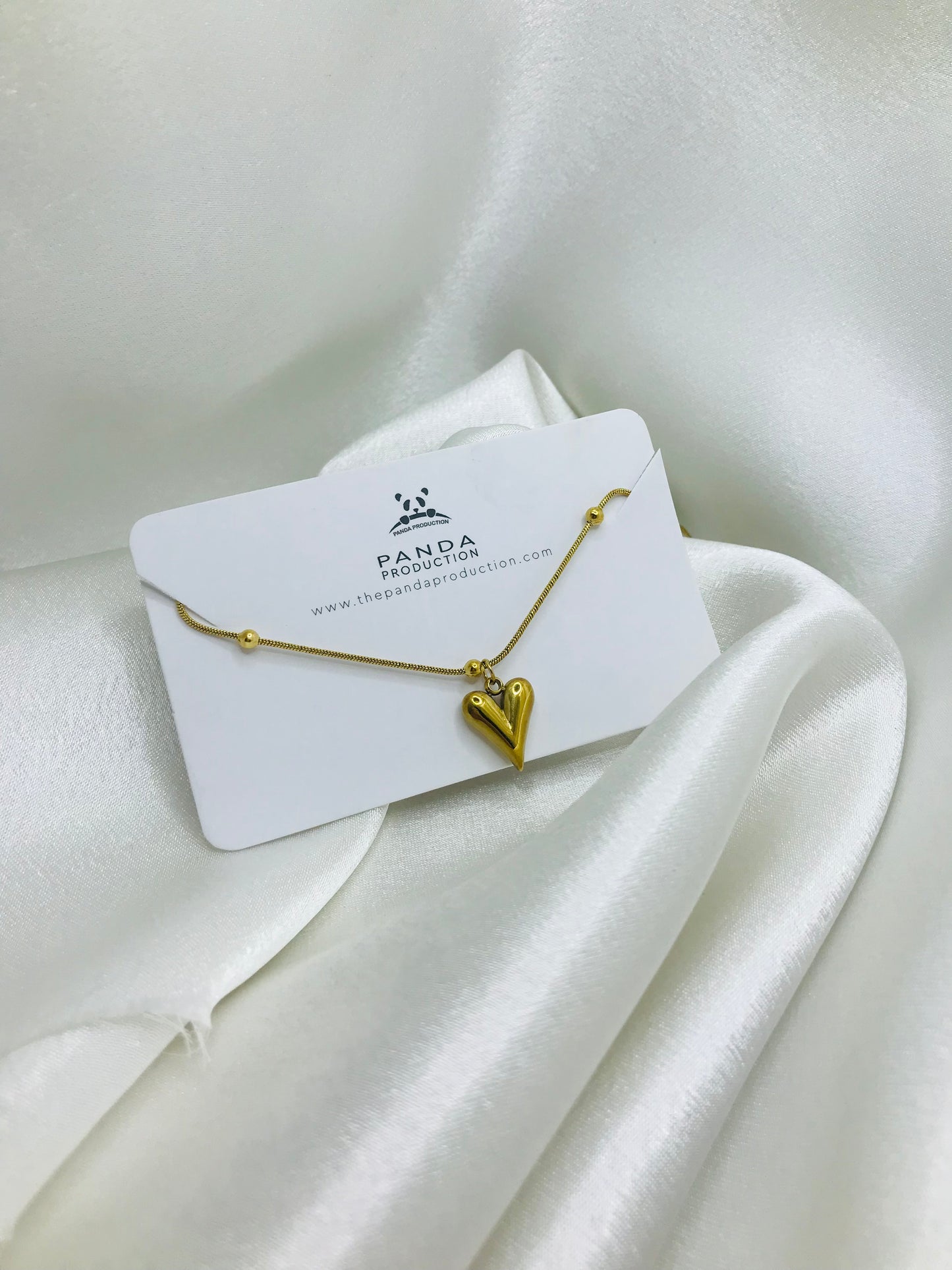 Gold Heart Charm Brecelet