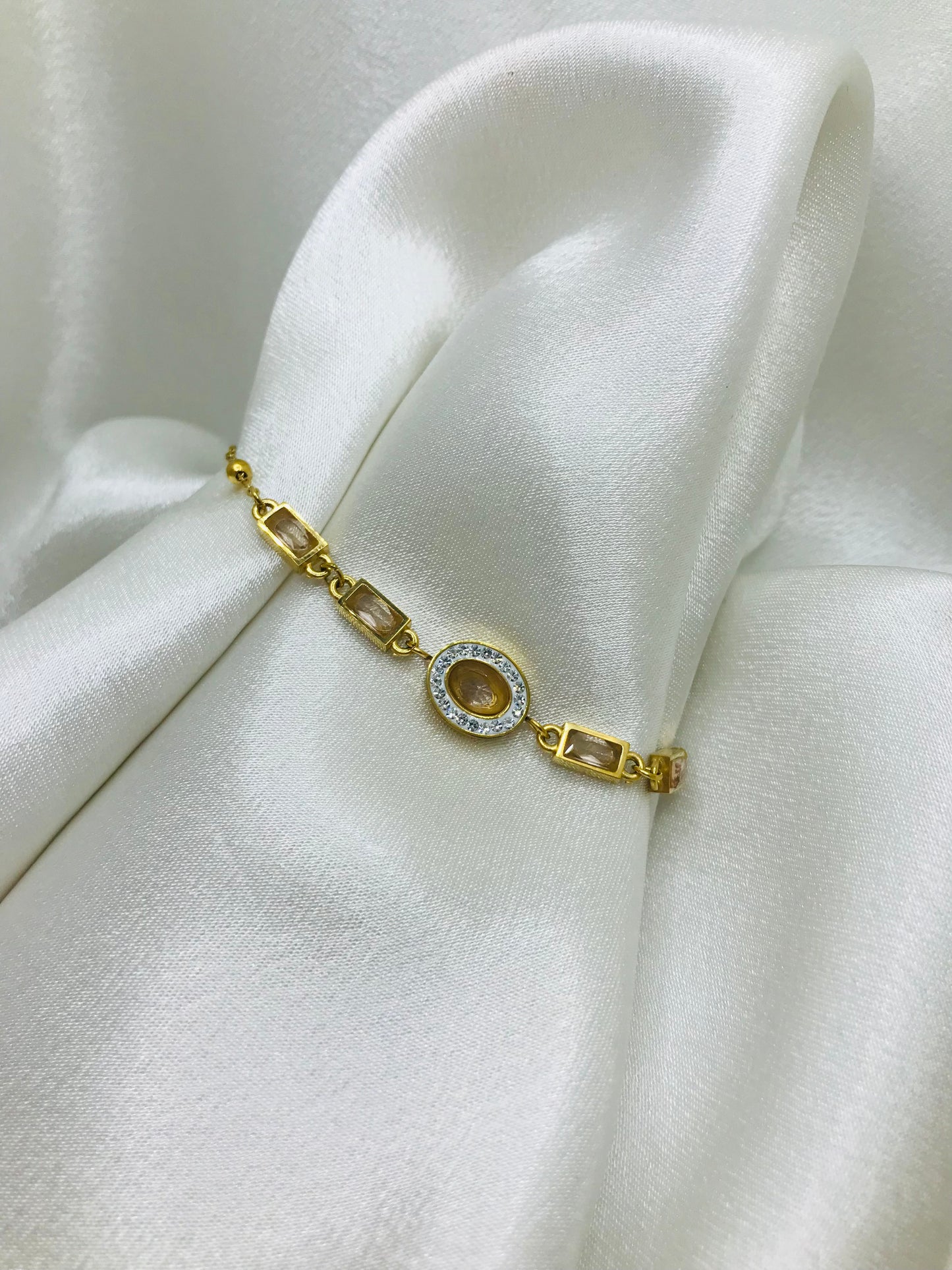Emerald Zircon Chain Bracelet