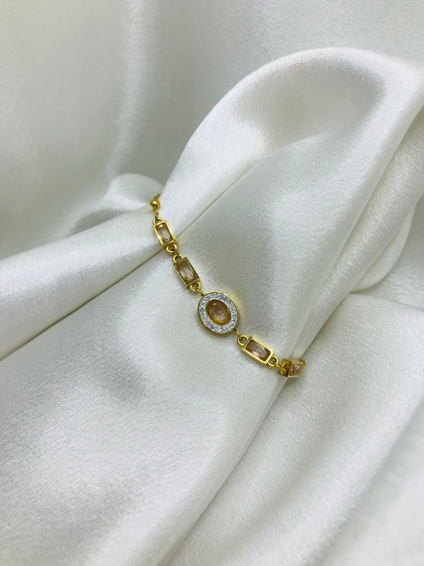 Emerald Zircon Chain Bracelet