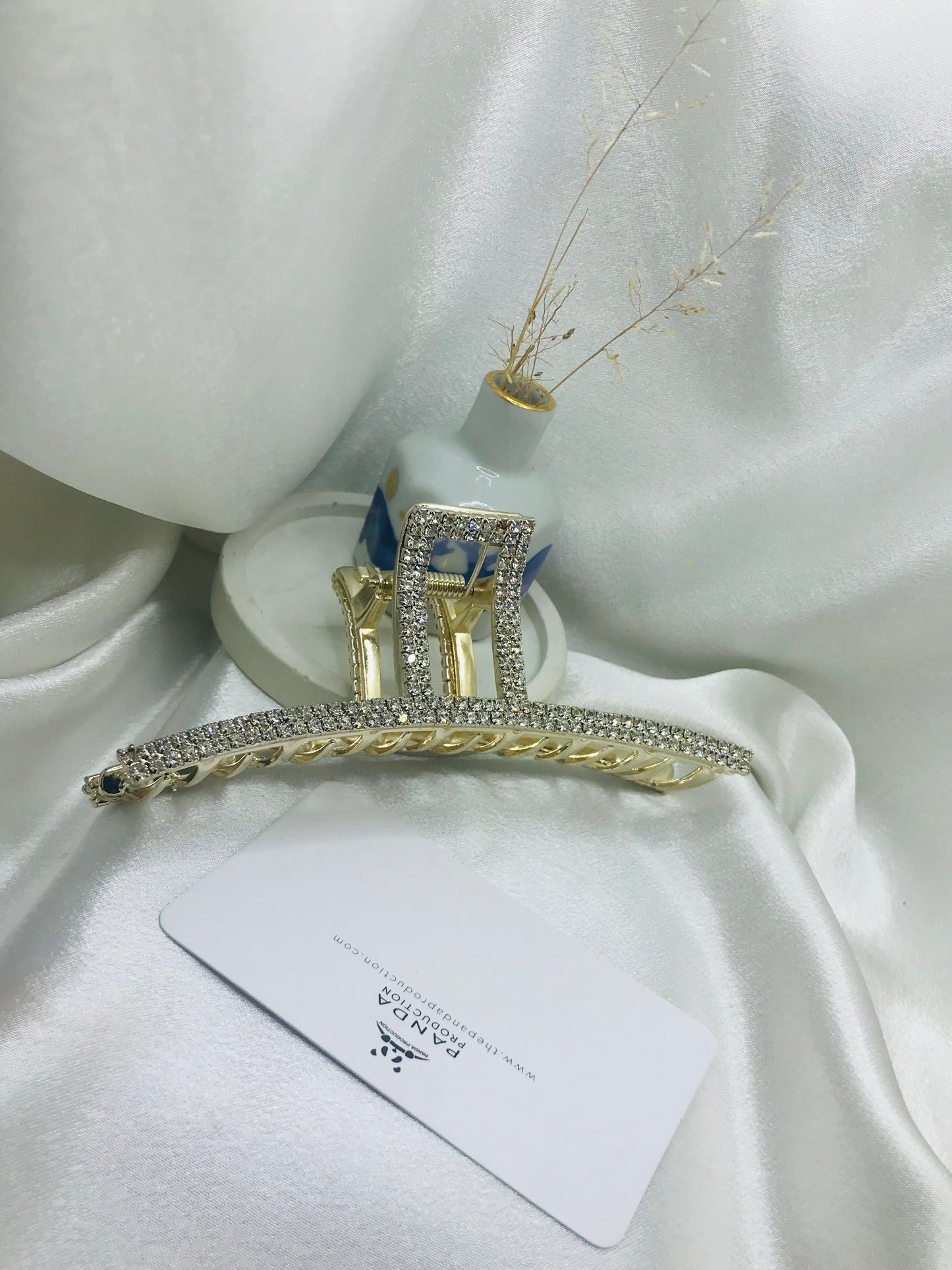 Minimal Rhinestone Hair Claw