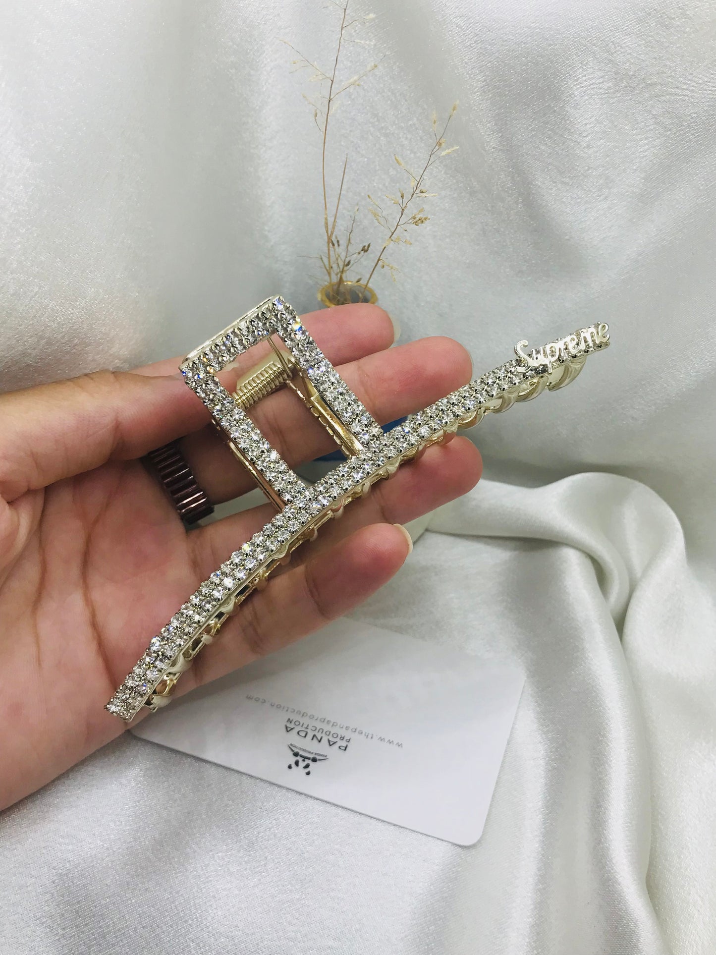 Minimal Rhinestone Hair Claw