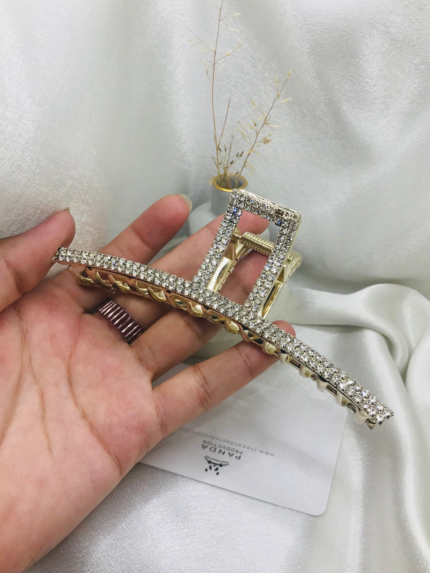 Minimal Rhinestone Hair Claw