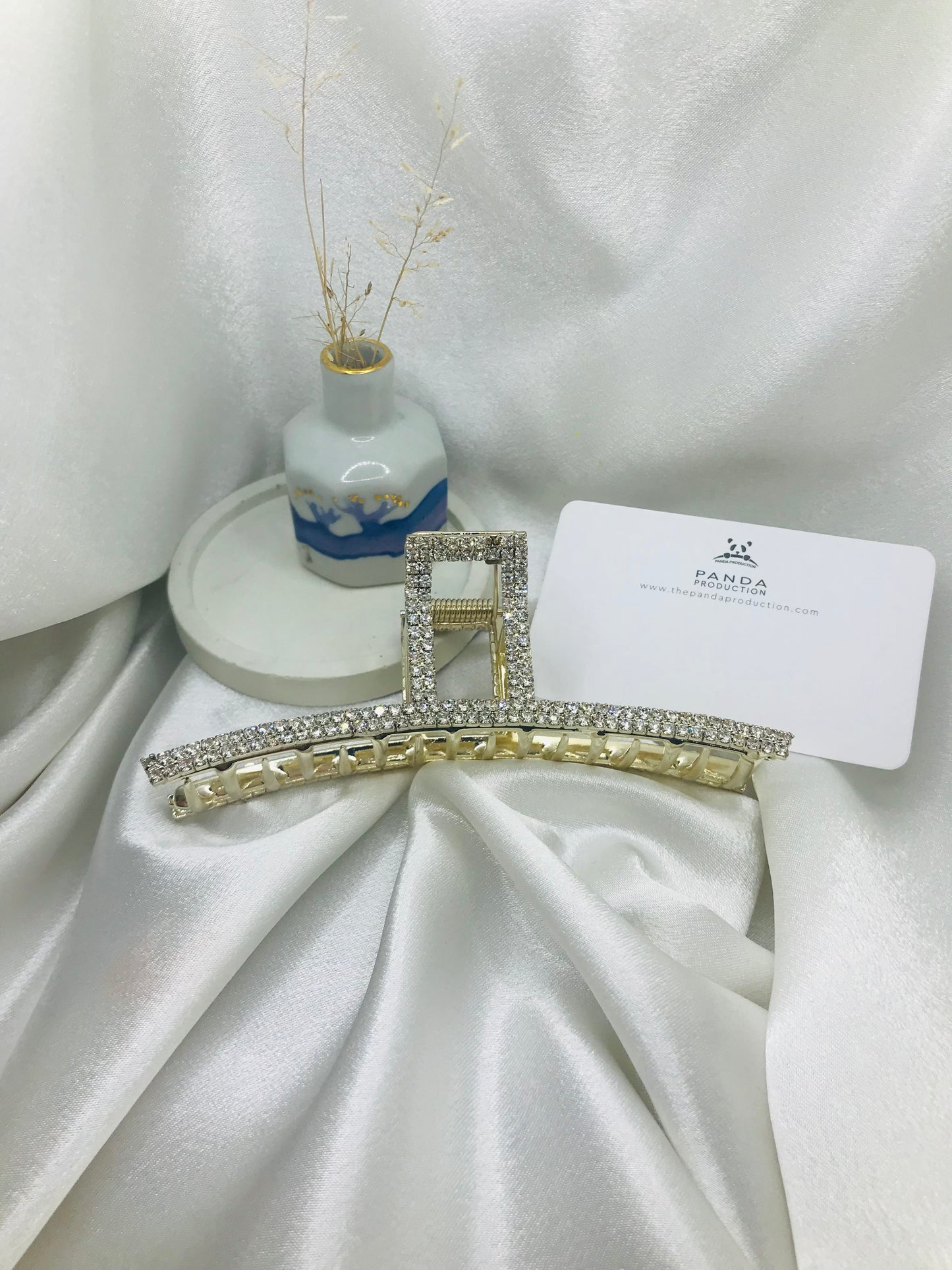 Minimal Rhinestone Hair Claw