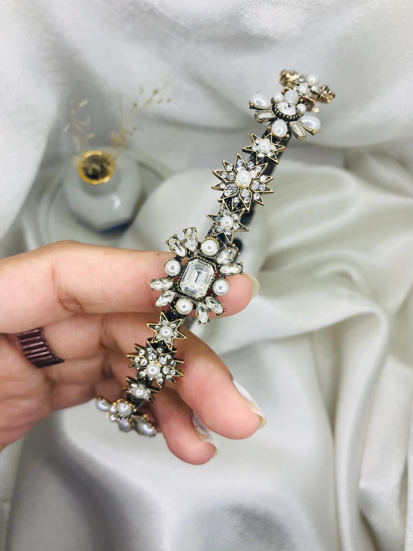 Pearl and Rhinestone Star Headband