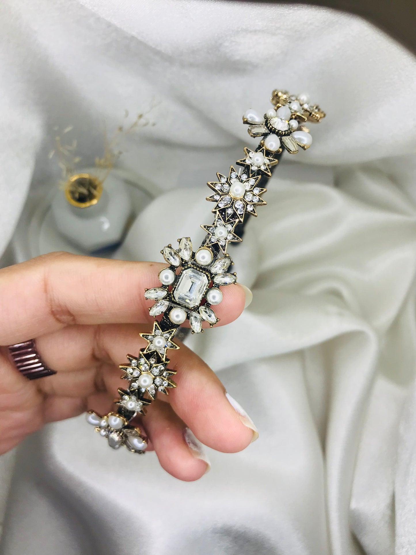 Pearl and Rhinestone Star Headband