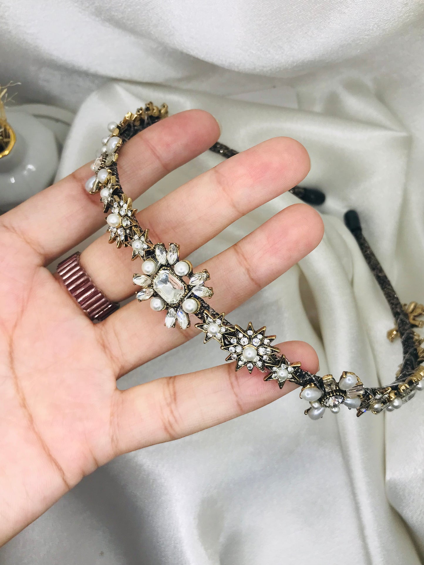 Pearl and Rhinestone Star Headband