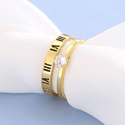 Two Layer Roman Numeral Ring
