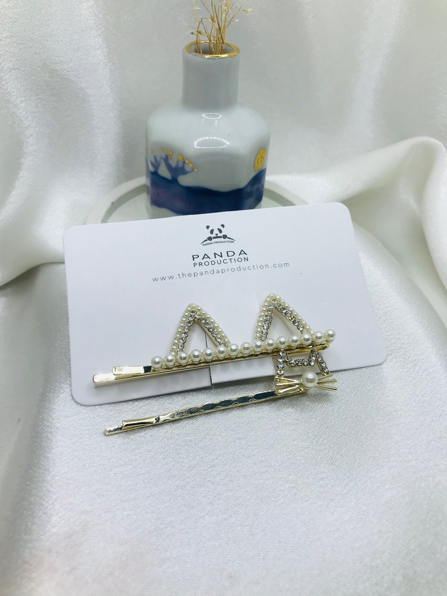 Pearl and Rhinestone Hairpin Set