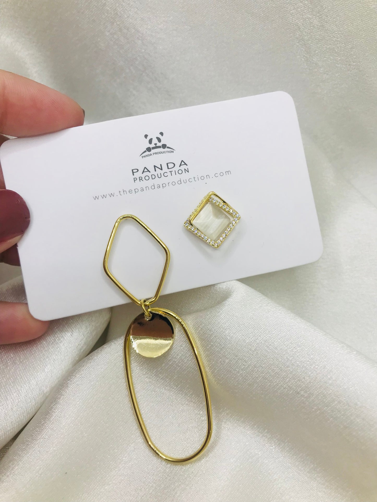 Geometric Gold Earrings Set