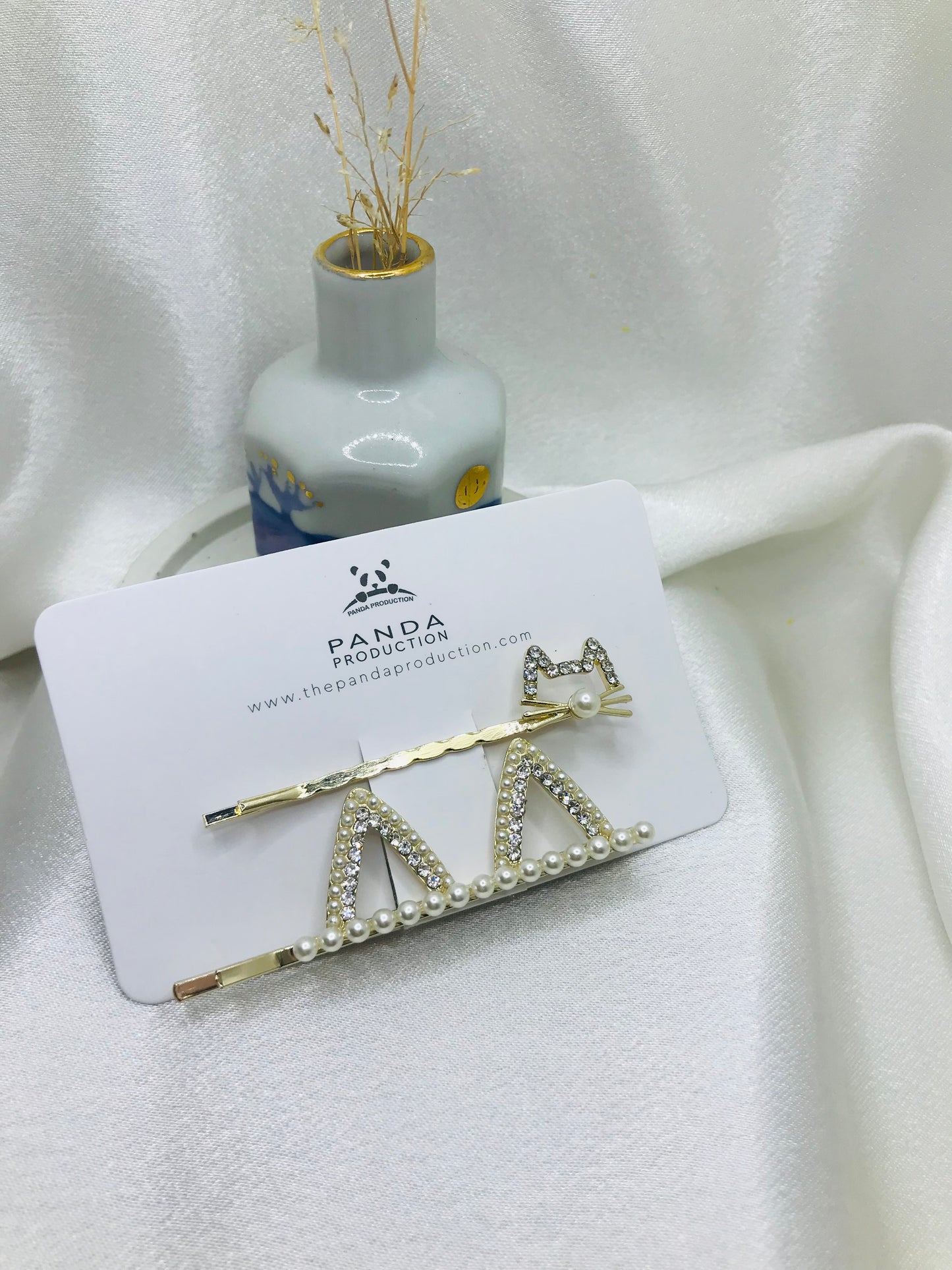 Pearl and Rhinestone Hairpin Set