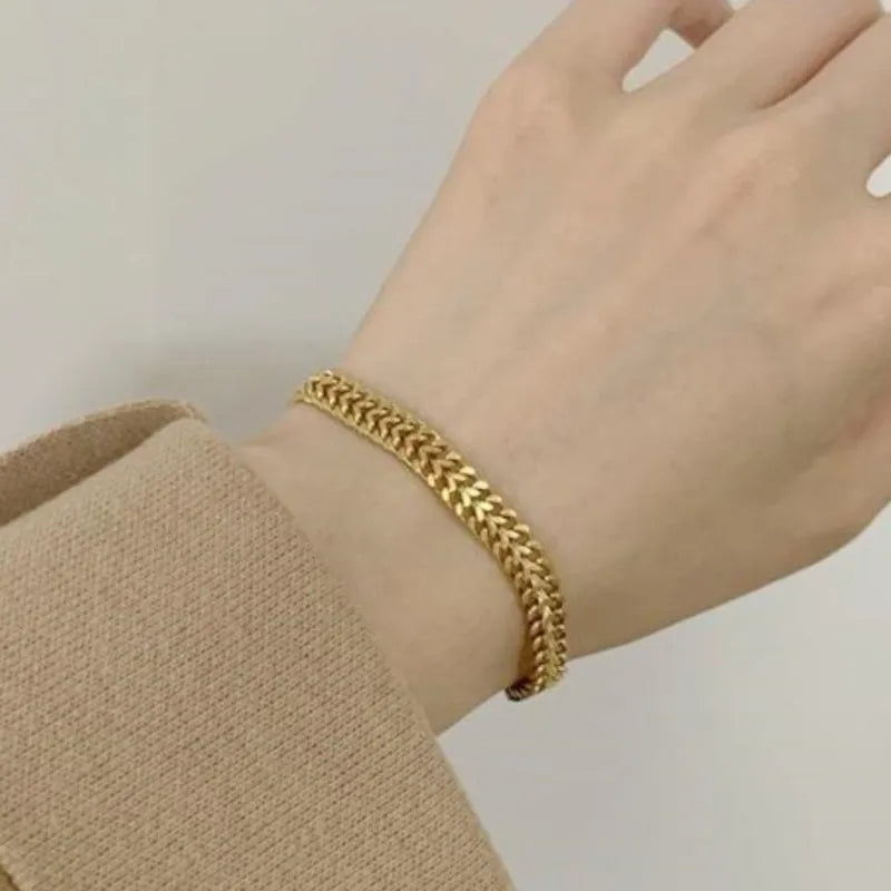 Mesh Golden Chain Bracelet